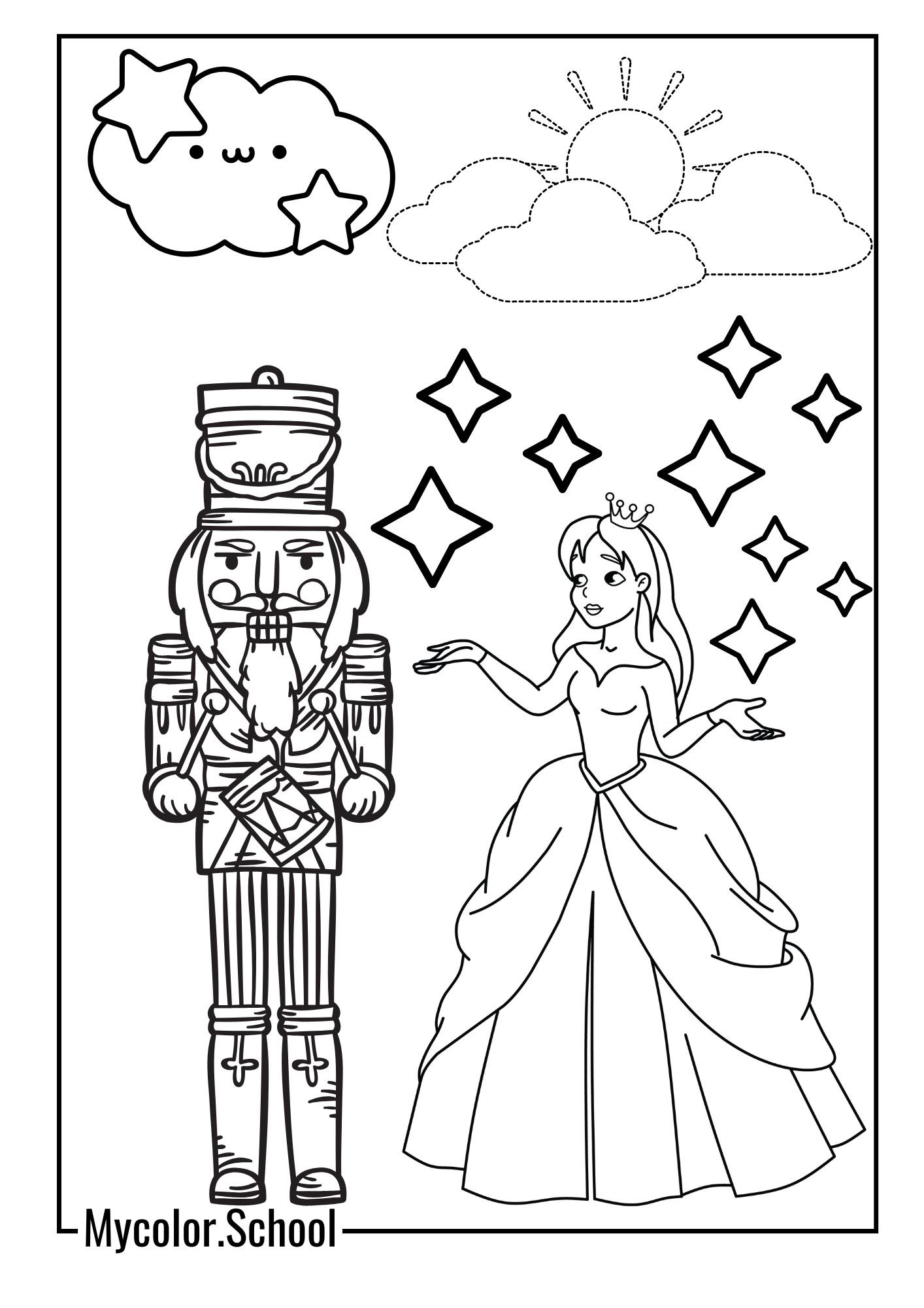 Nutcracker Coloring Pages Festive