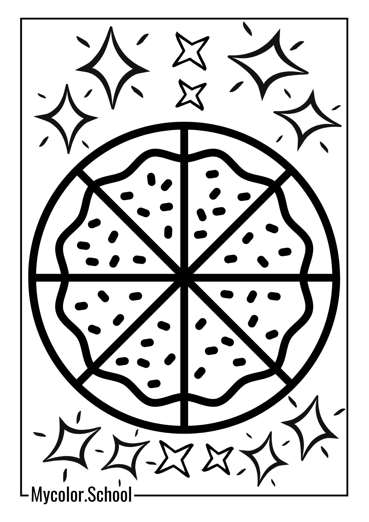 Pizza Coloring Pages Stunning Pizza