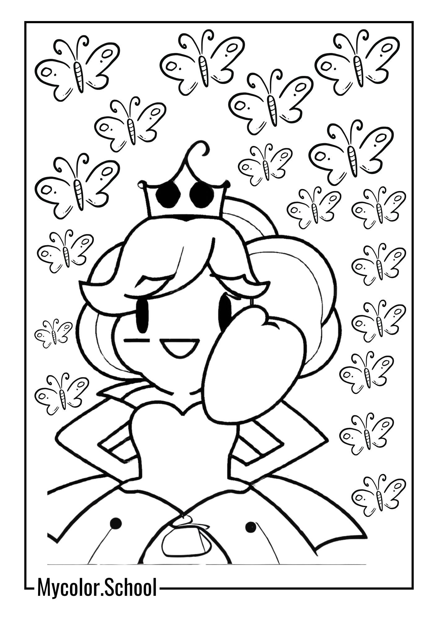 Princess Peach Year Coloring Pages beautiful