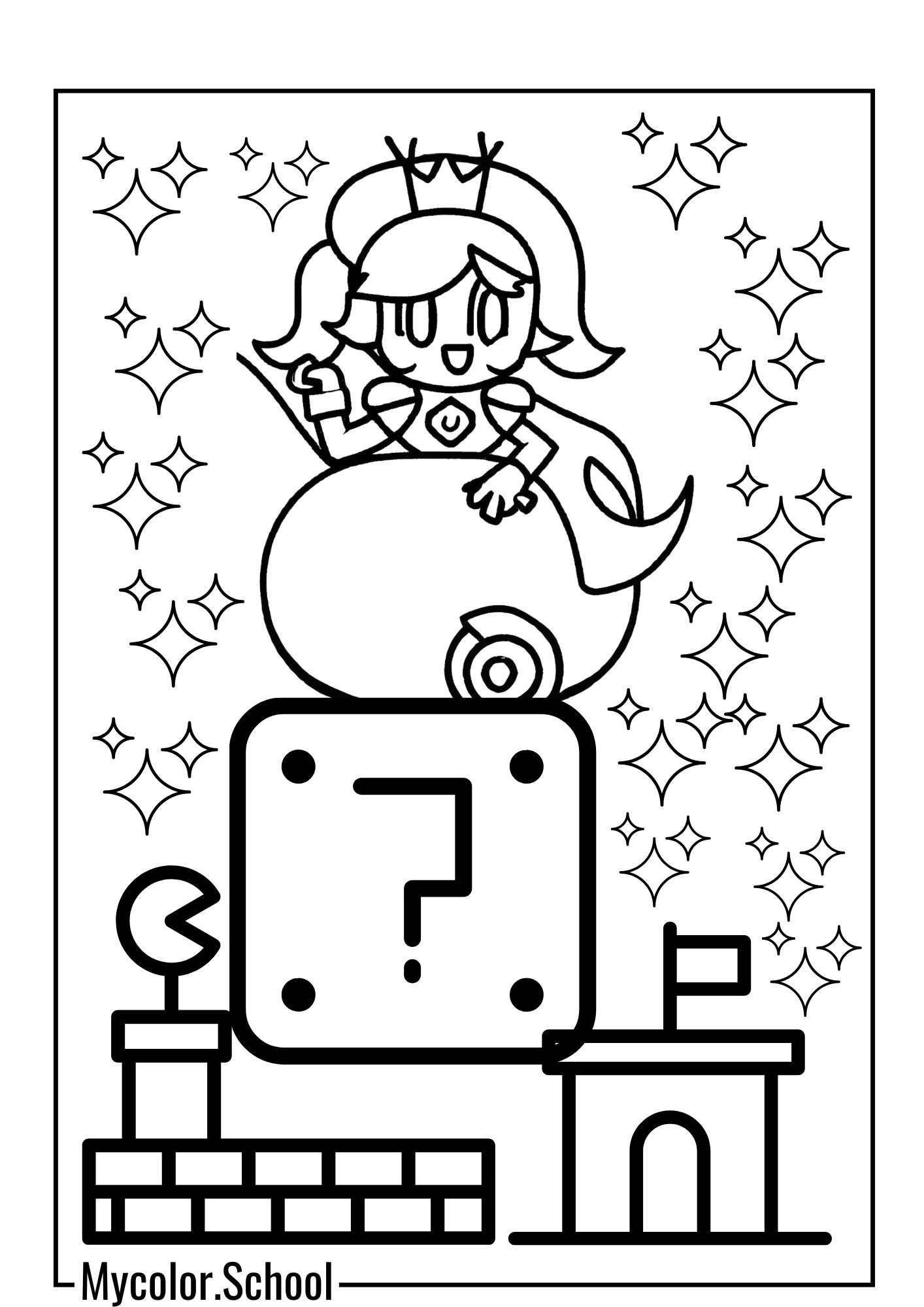 Princess Peach Year Coloring Pages Powerless