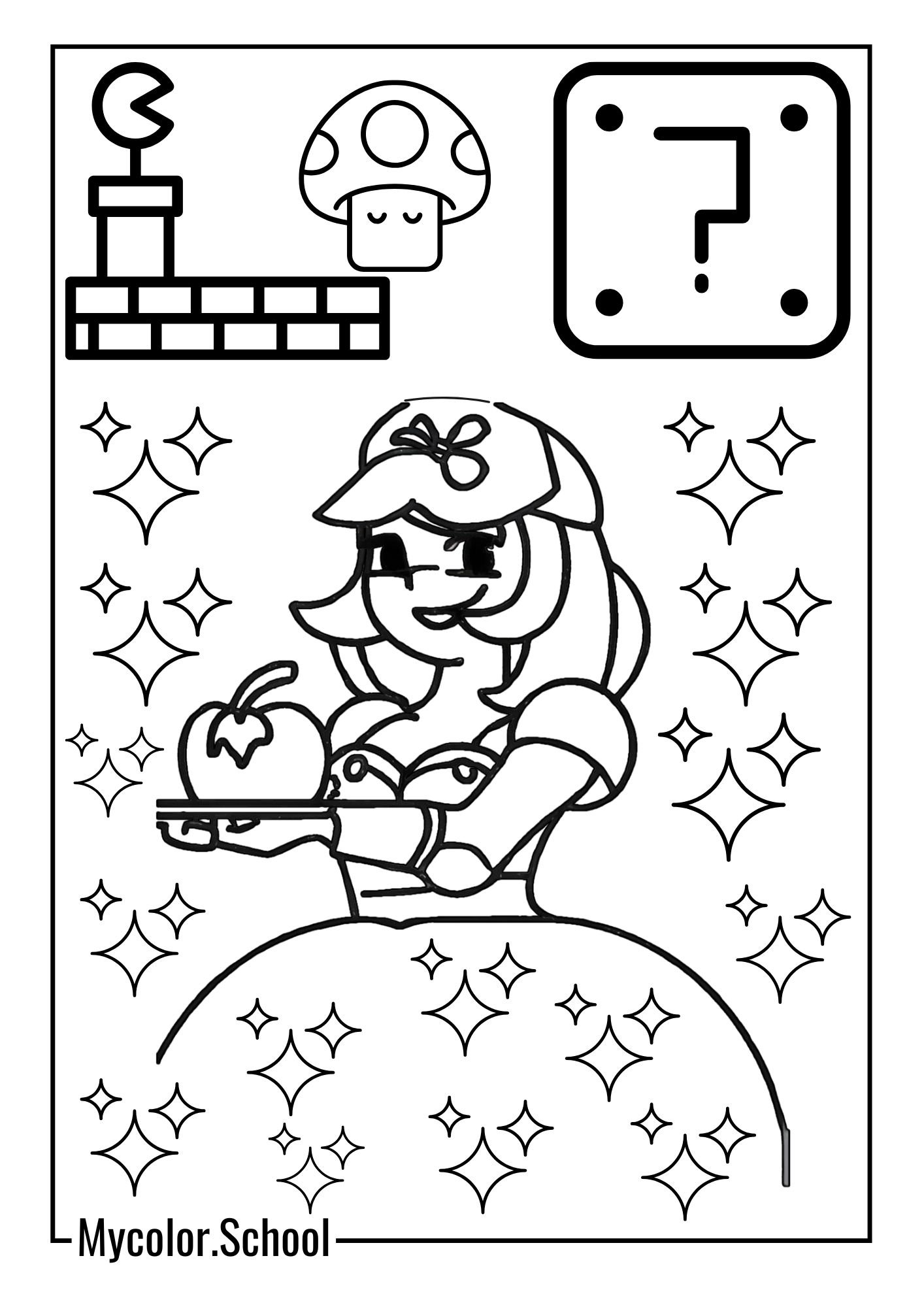 Princess Peach Year Coloring Pages Pretty