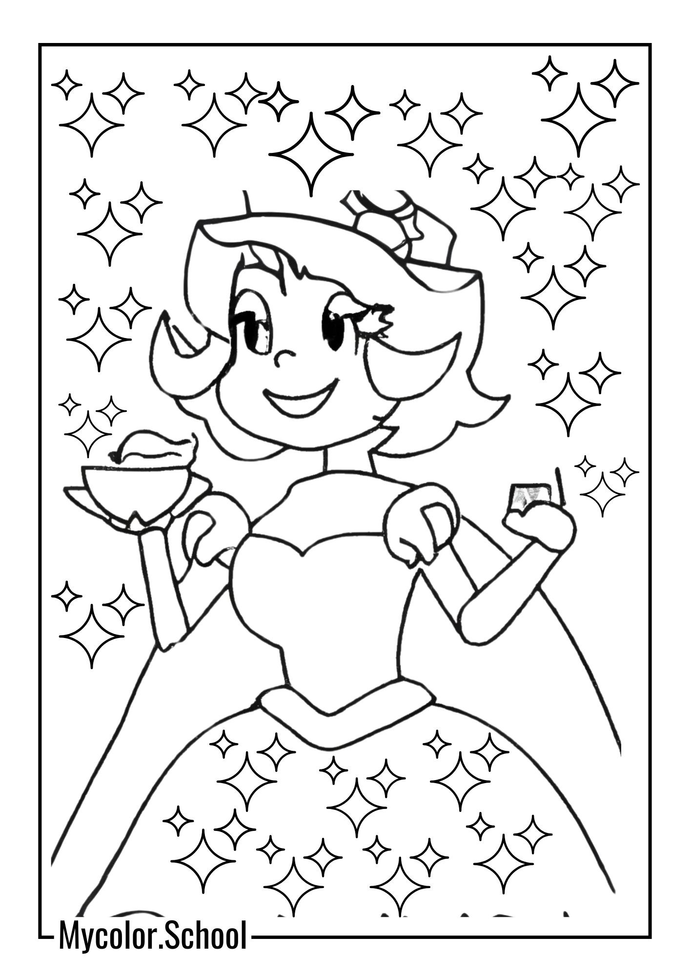Princess Peach Year Coloring Pages Aestthetic
