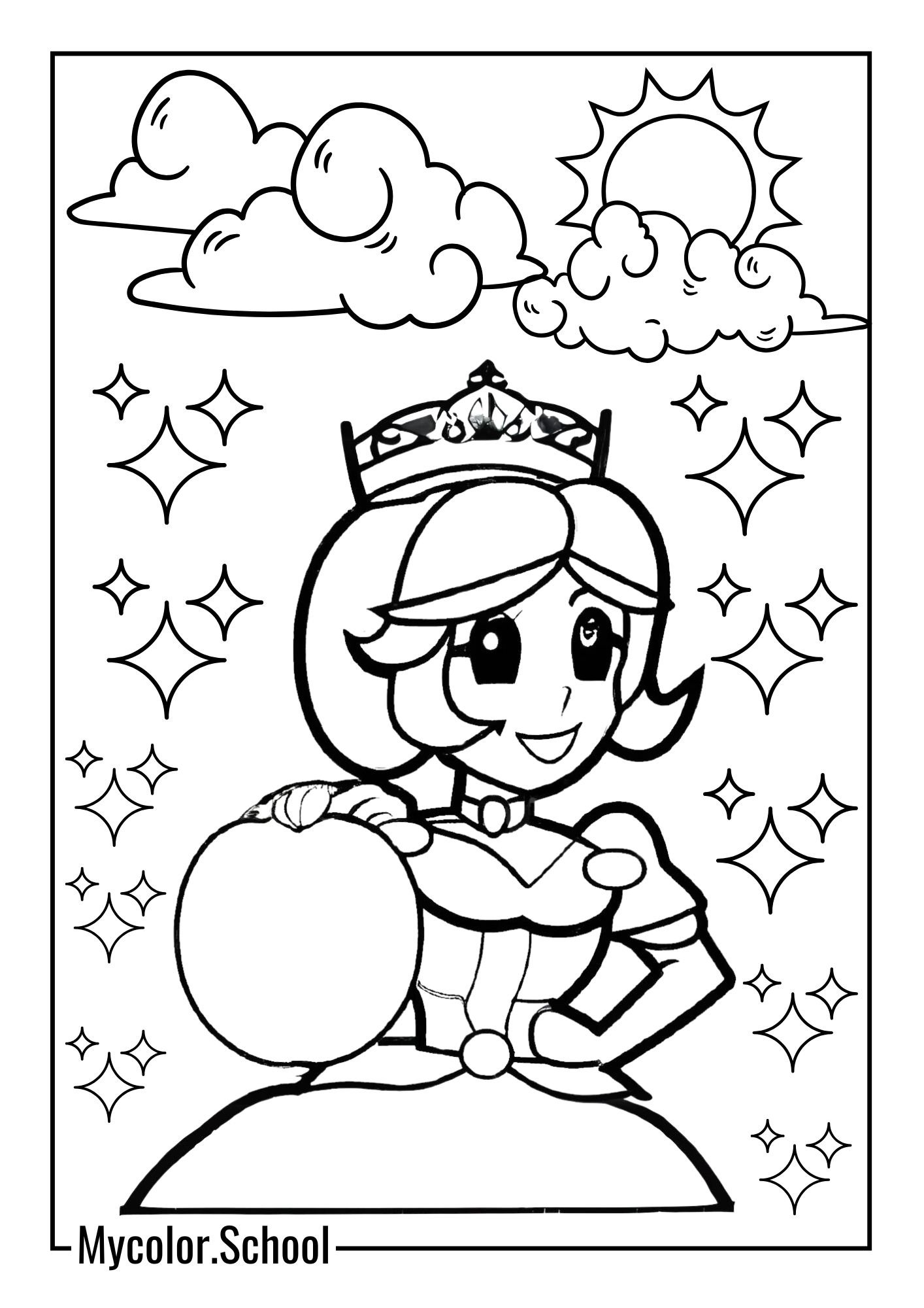 Princess Peach Year Coloring Pages Princess