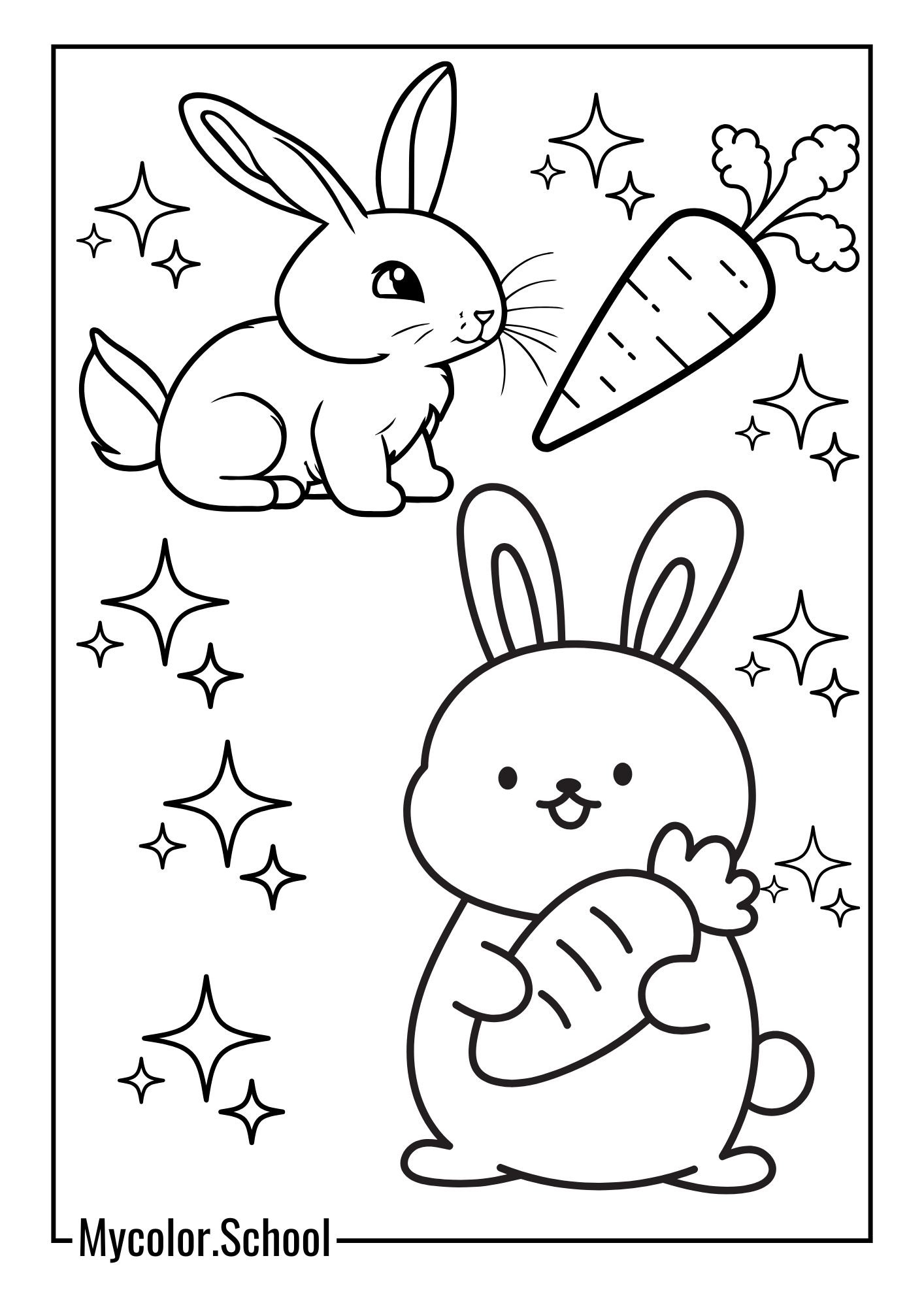 Rabbit Coloring Pages Rabbits