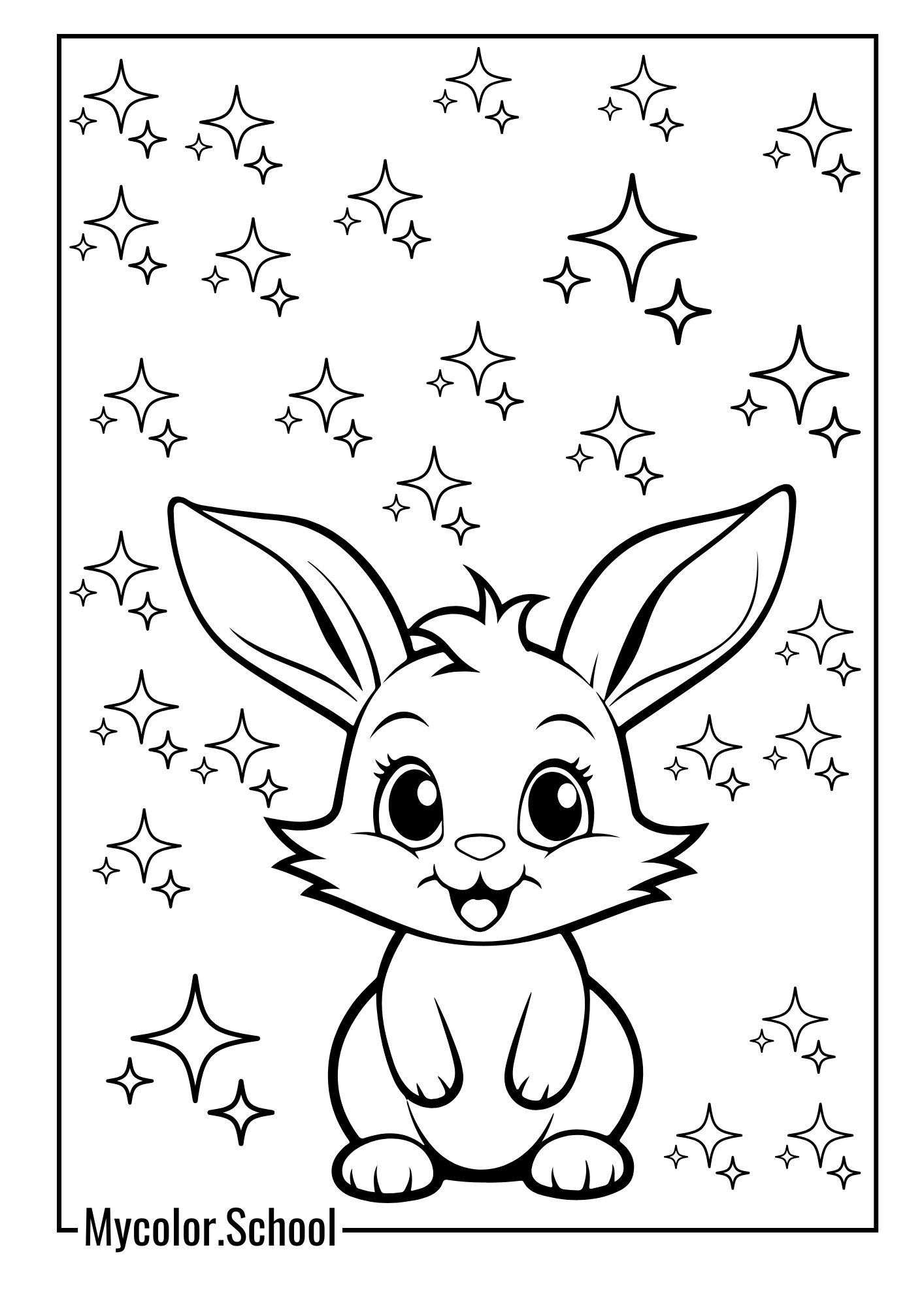 Rabbit Coloring Pages Friendly