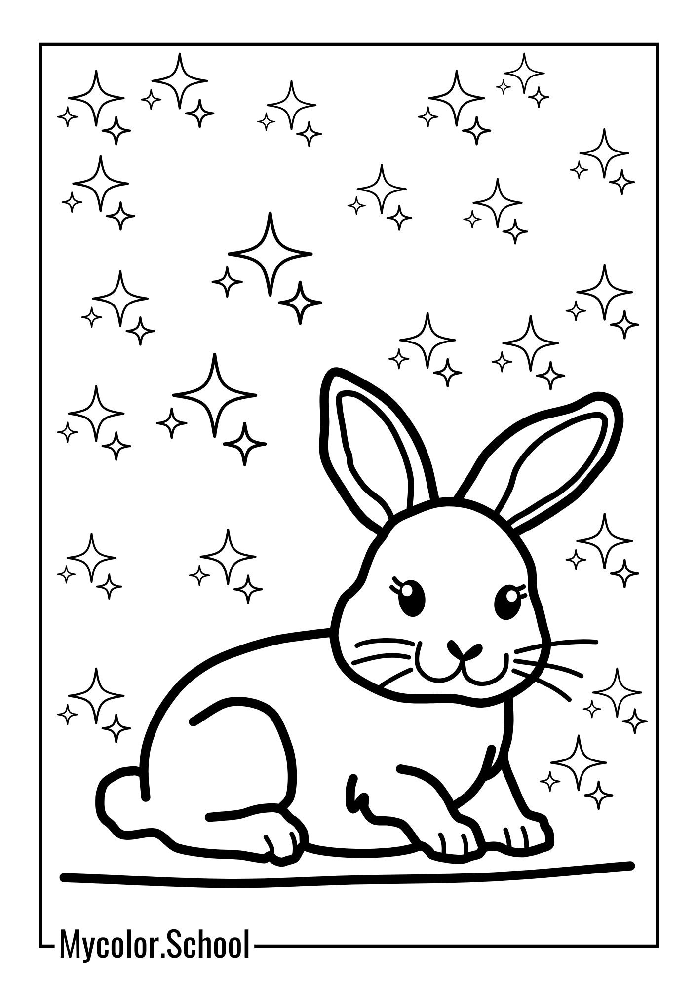 Rabbit Coloring Pages Little Rabbit