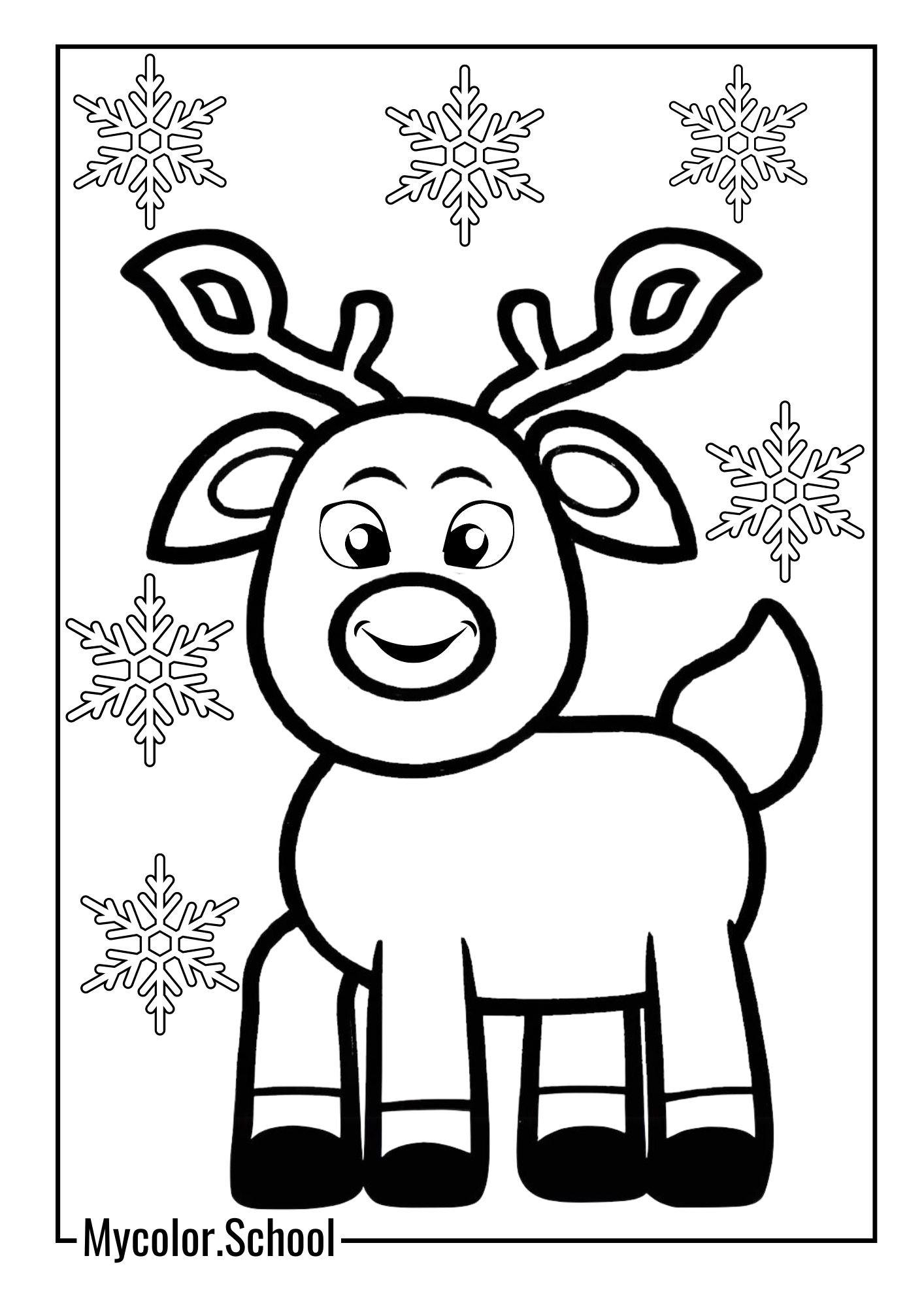 Reindeer Coloring Pages Rudolph the Red-Nosed Reindeer