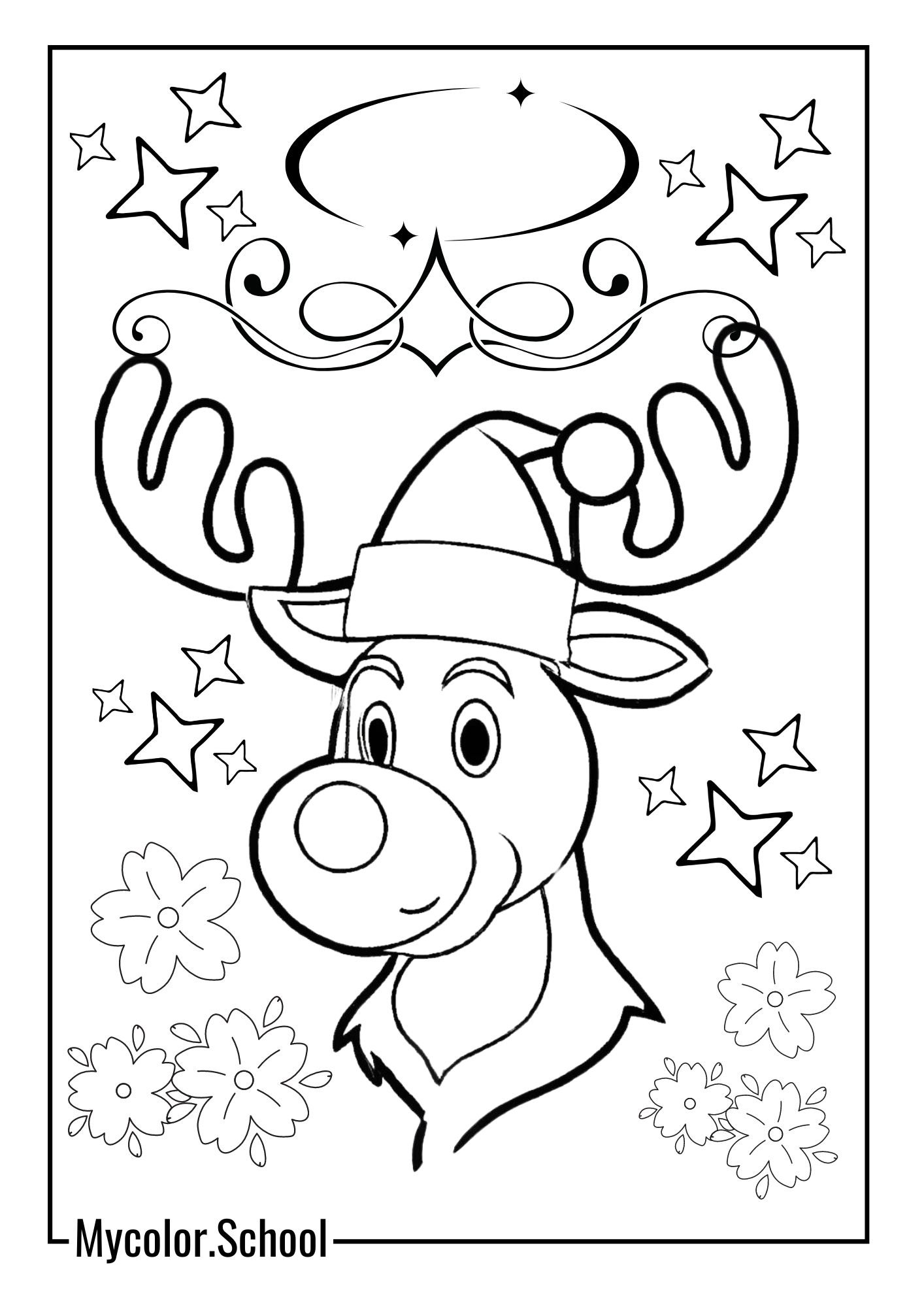 Reindeer Coloring Pages reindeer with intricate designs
