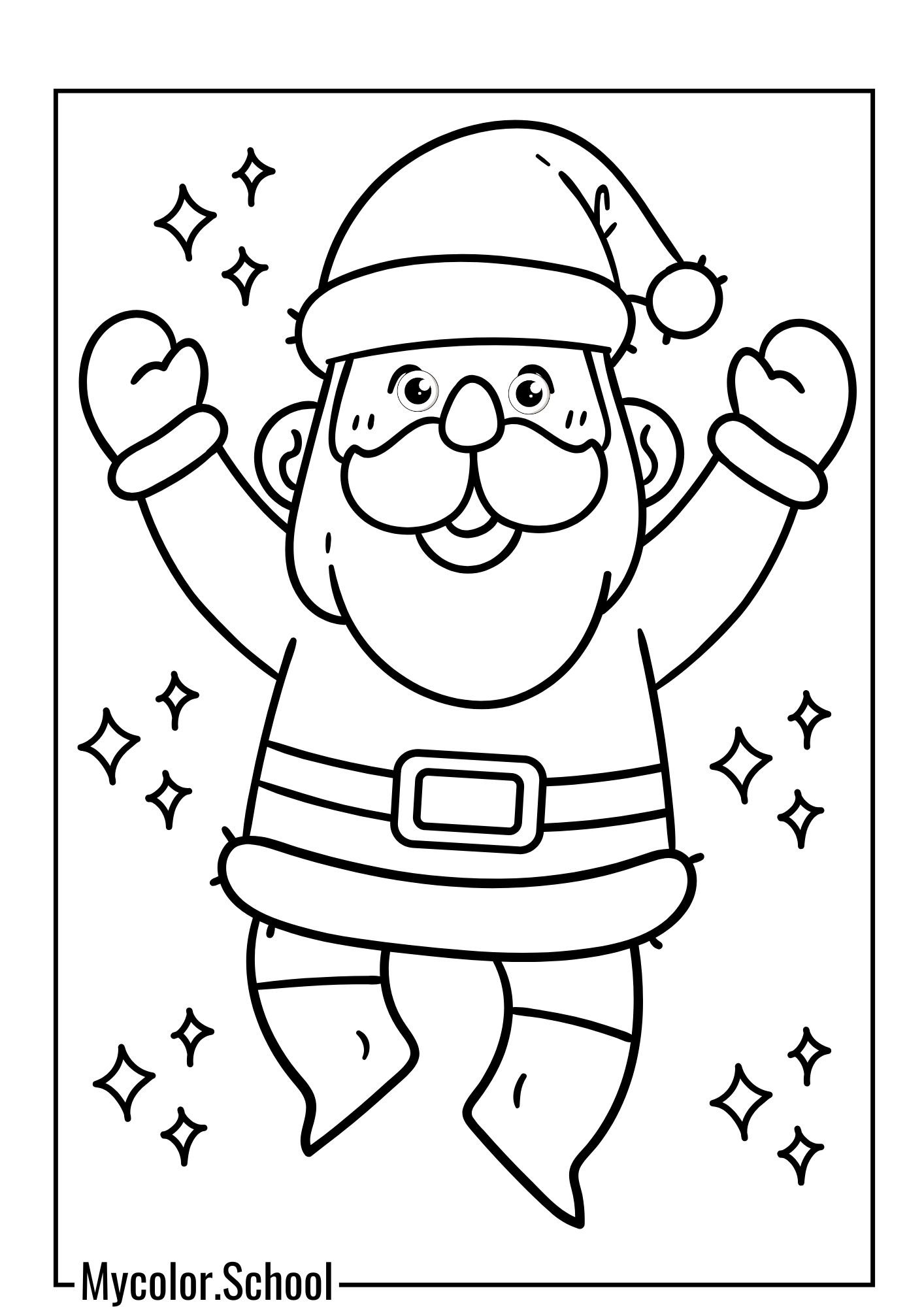 Santa Claus Coloring Pages joyful person