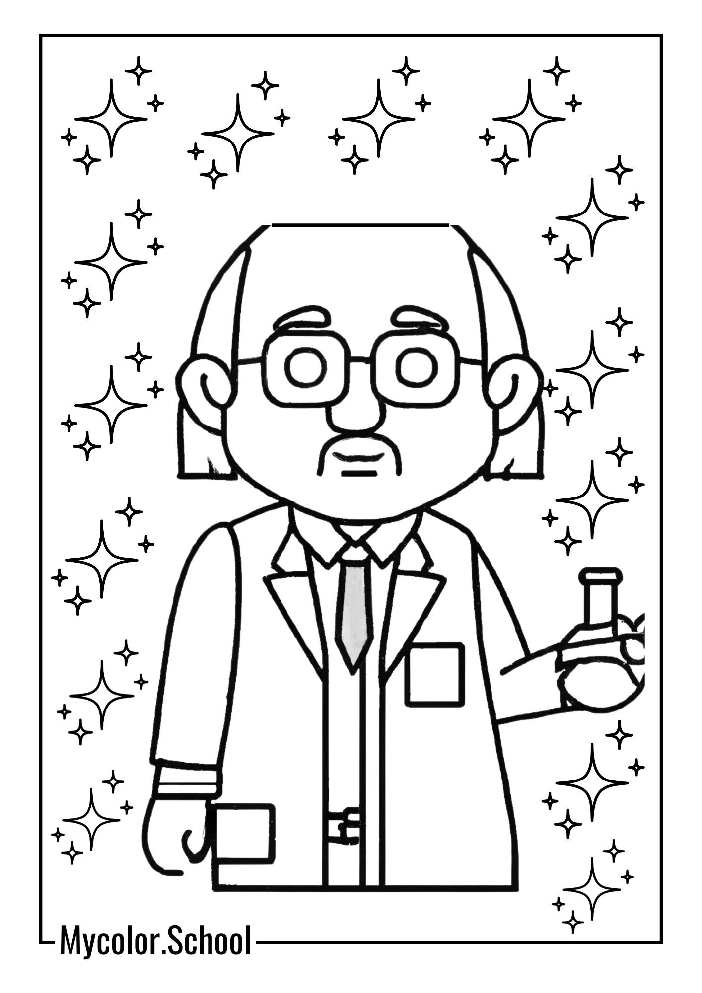 Science Coloring Pages Scientist