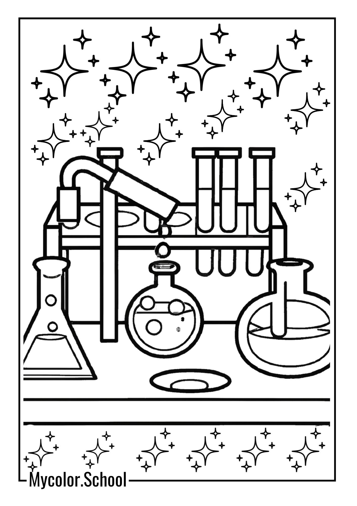 Science Coloring Pages Apparatus