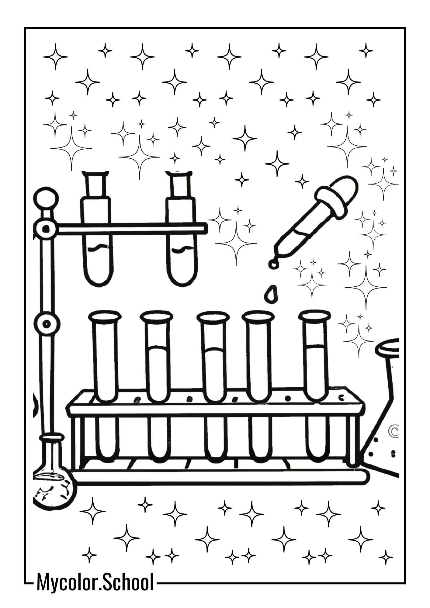 Science Coloring Pages Laboratory