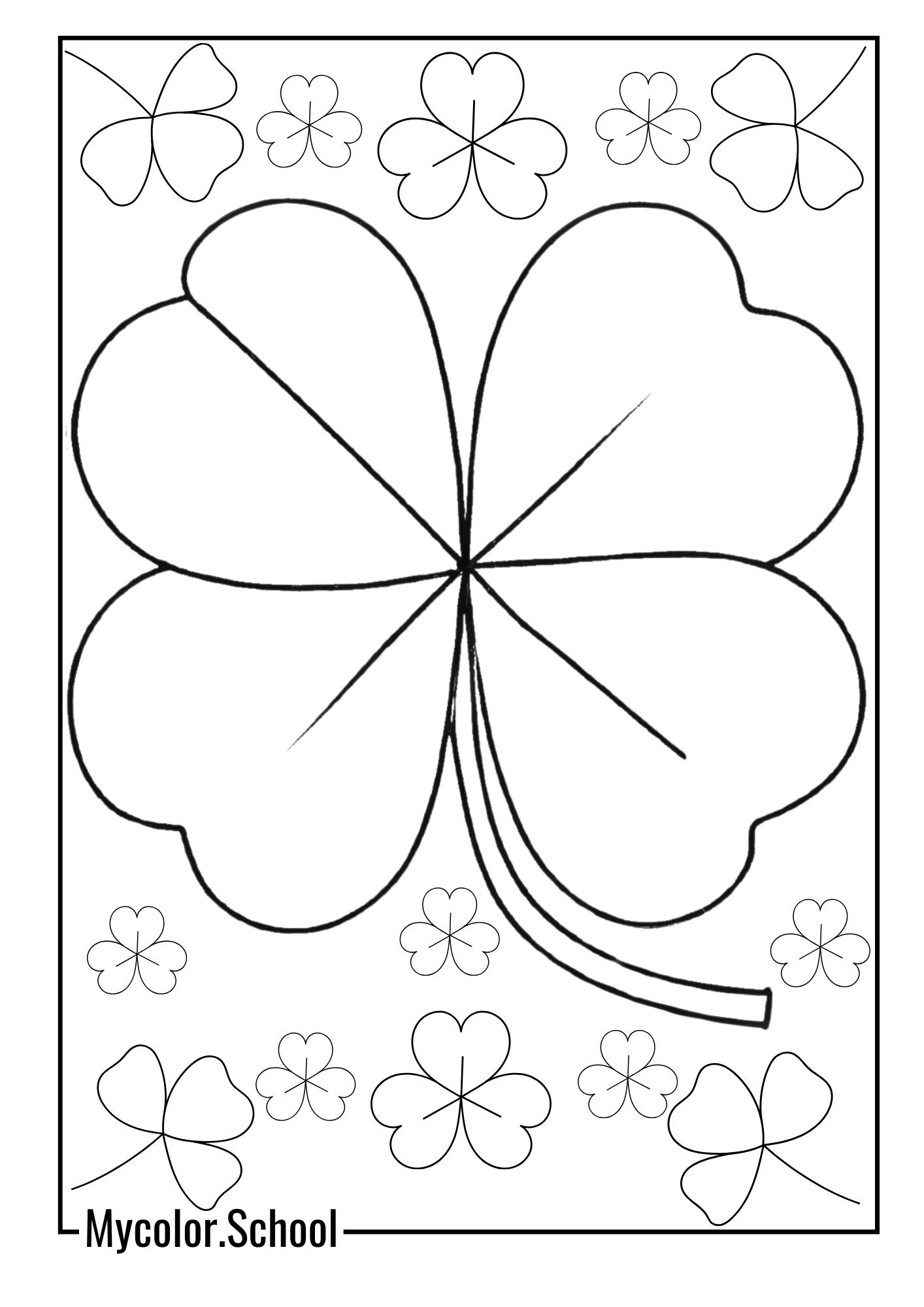Shamrock Coloring Pages Clover Leaves