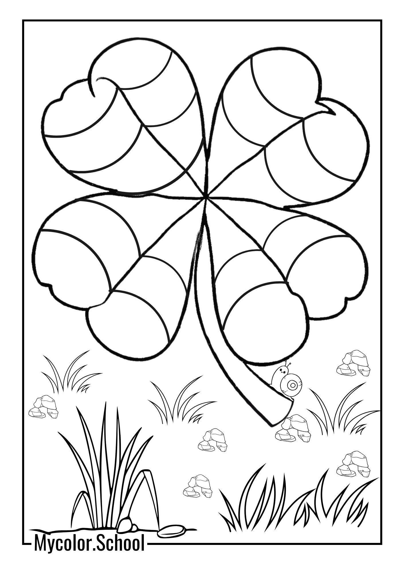 Shamrock Coloring Pages Leaves of Peace