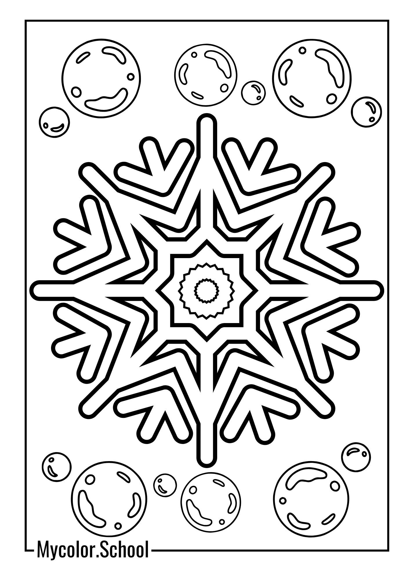 Snowflake Coloring Pages Crystalline