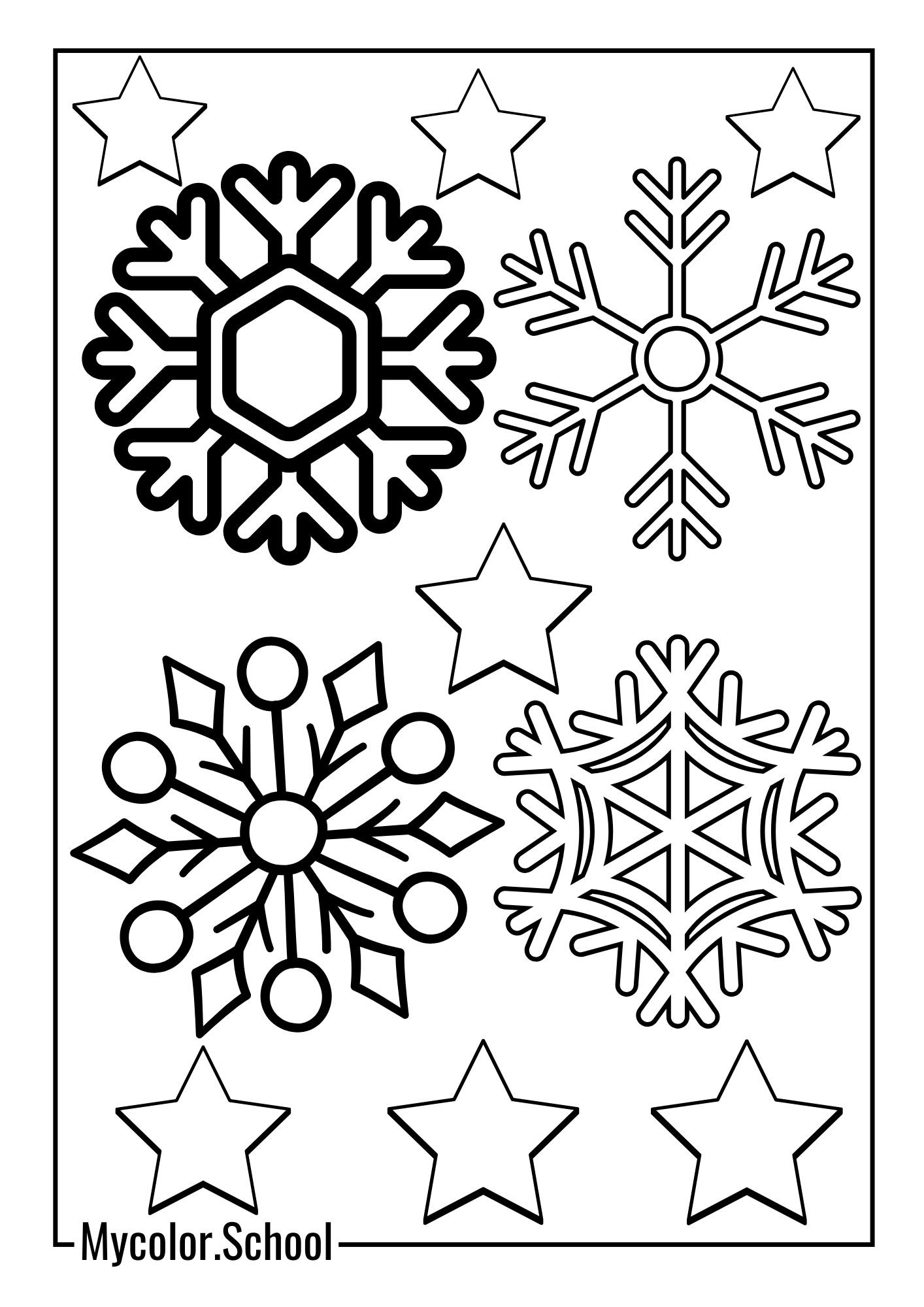 Snowflake Coloring Pages Unique
