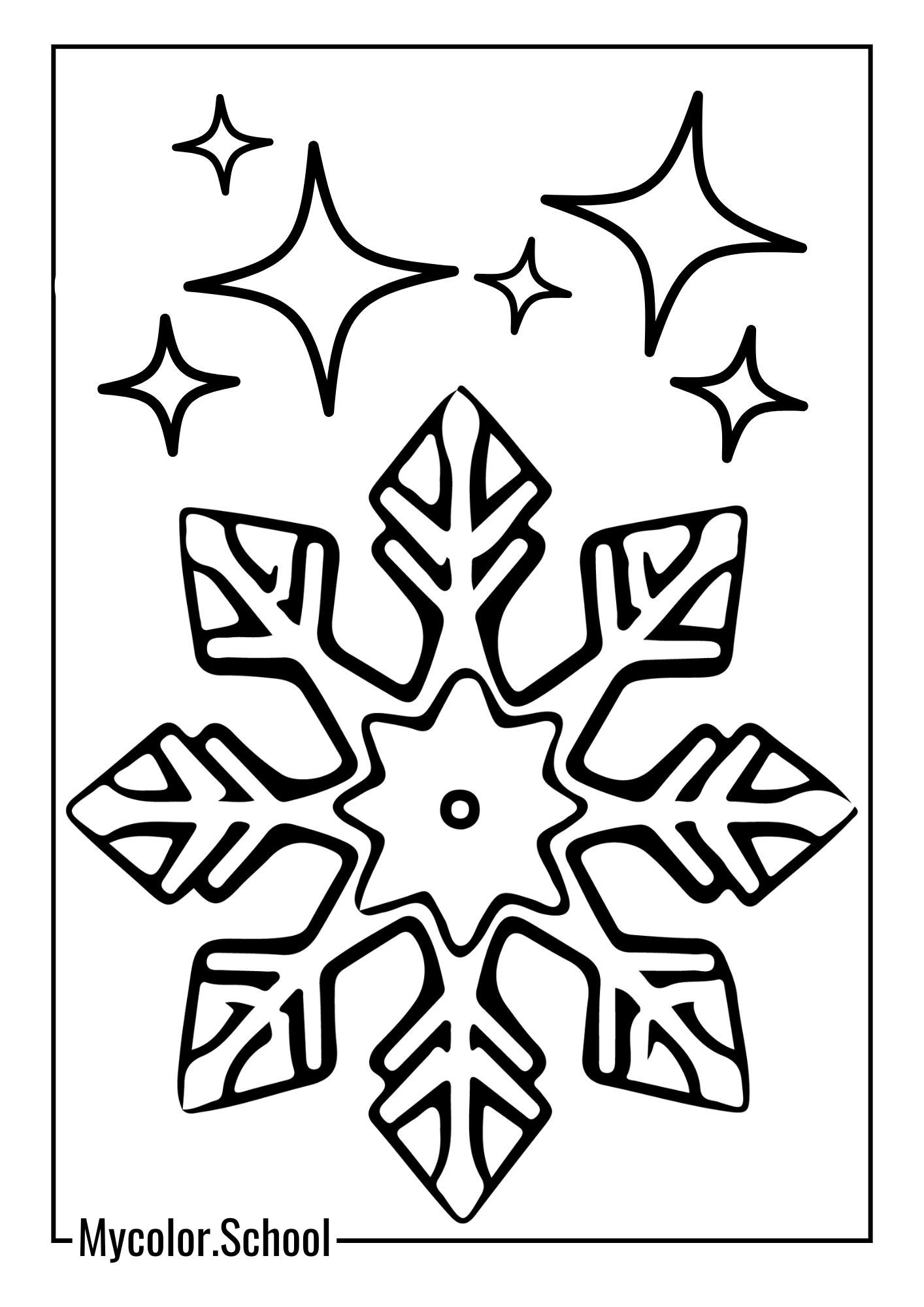 Snowflake Coloring Pages Delicate
