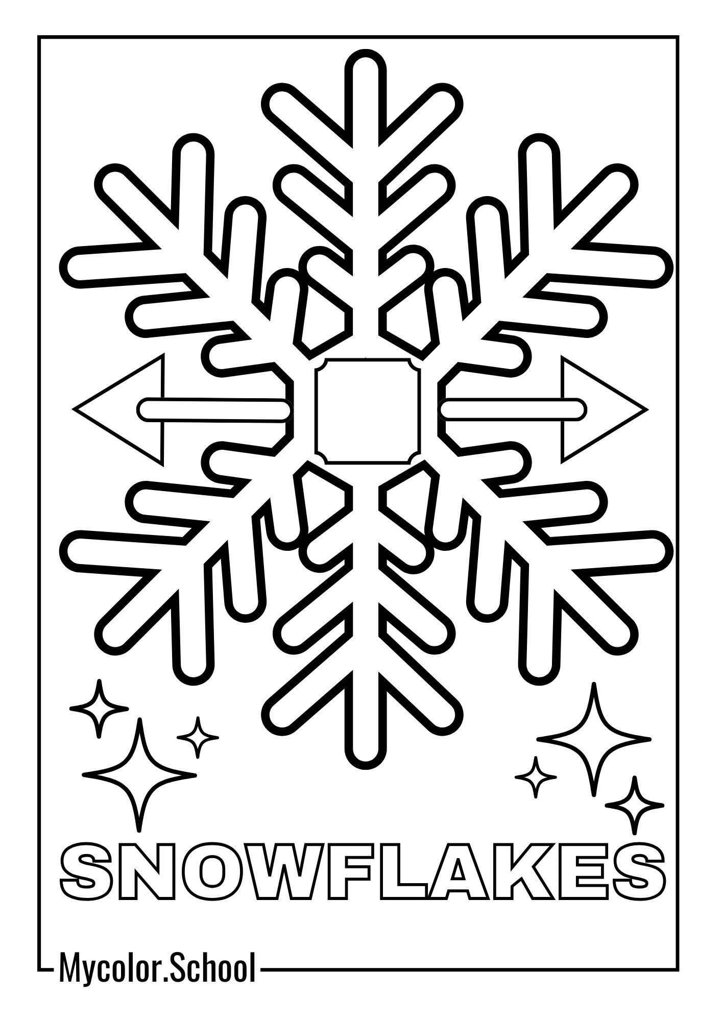 Snowflake Coloring Pages Sparkling