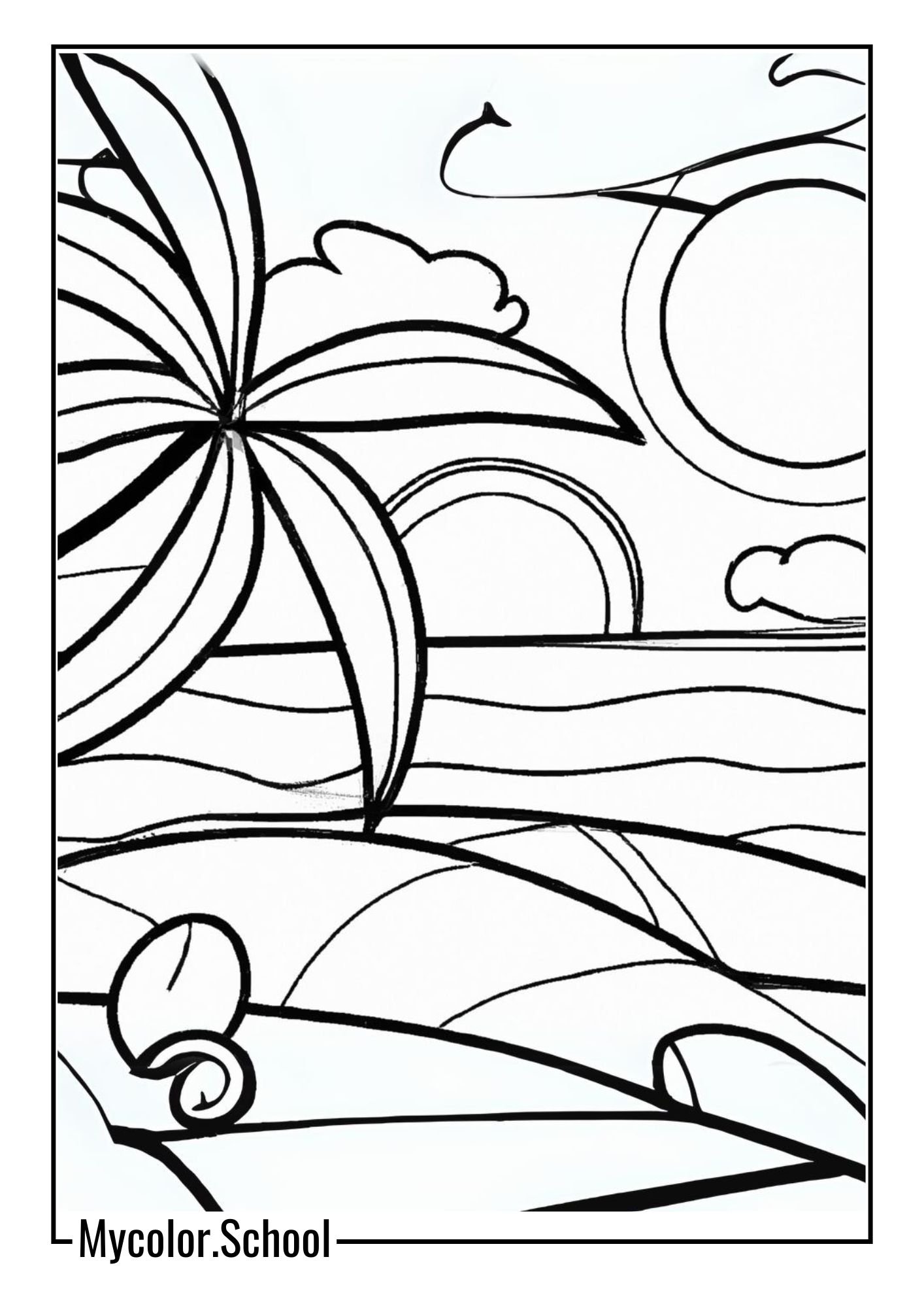 Sunset Coloring Pages Dazzling Sunset