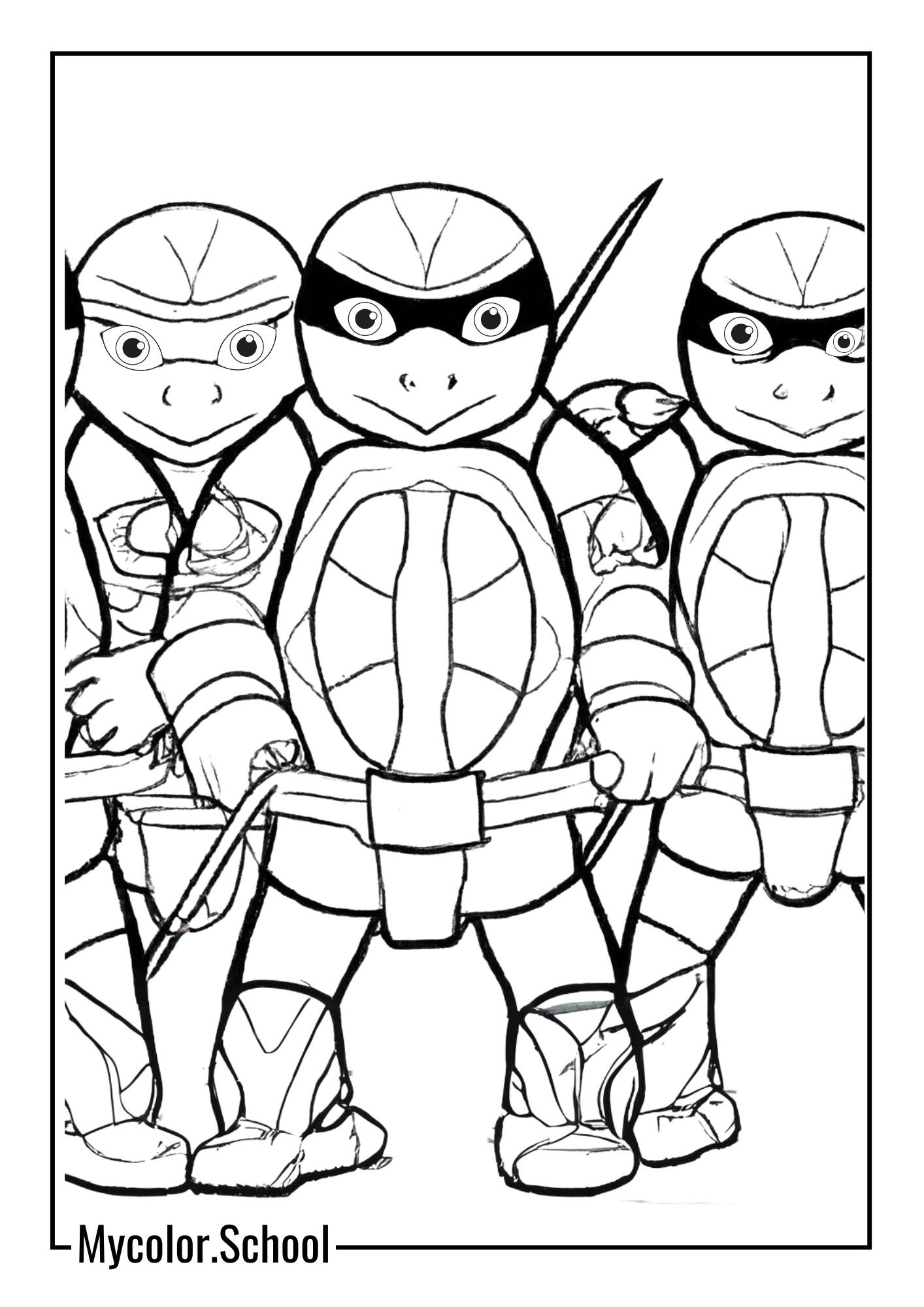 TMNT Coloring Pages adorable fighters