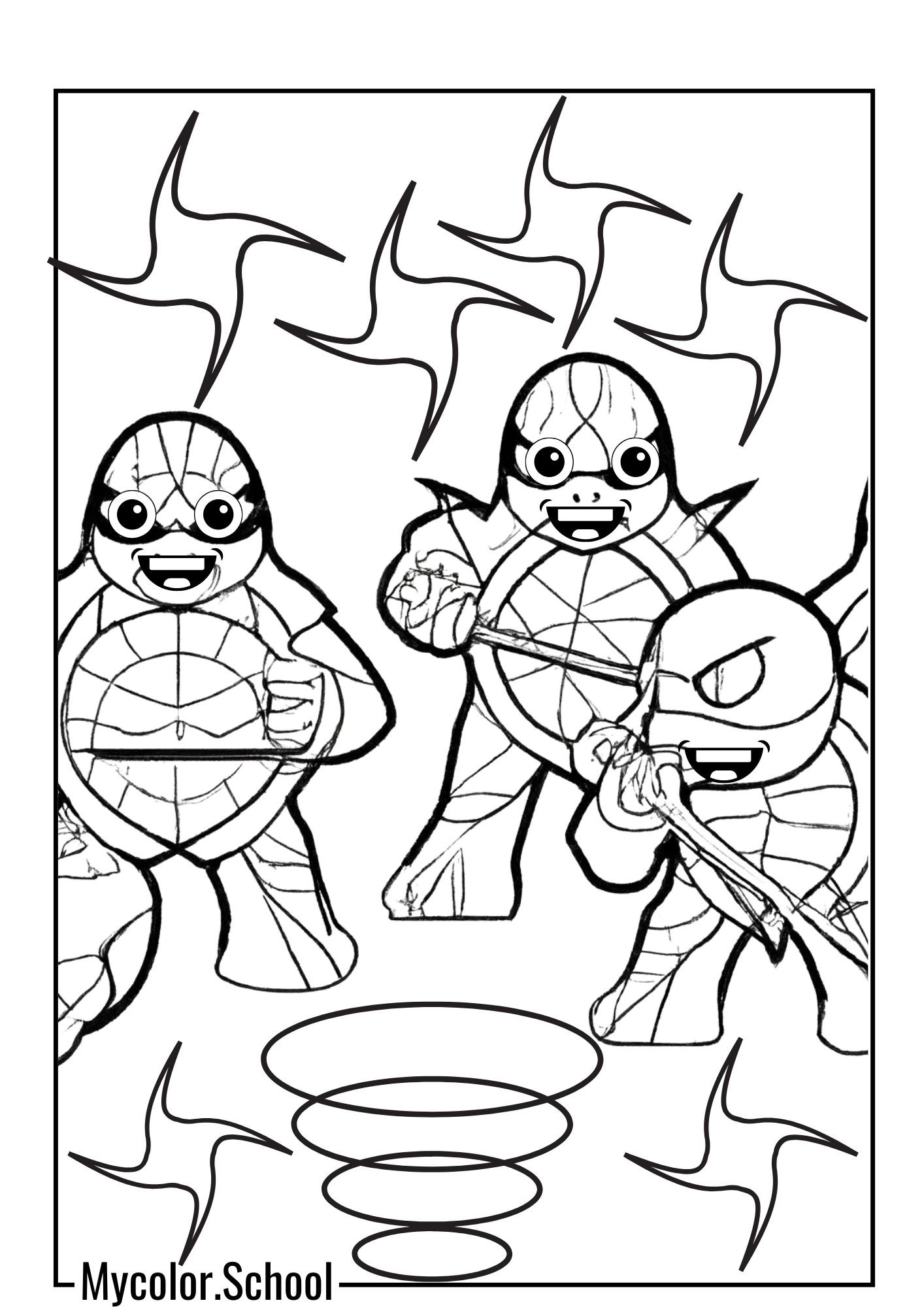 TMNT Coloring Pages adorable ninja