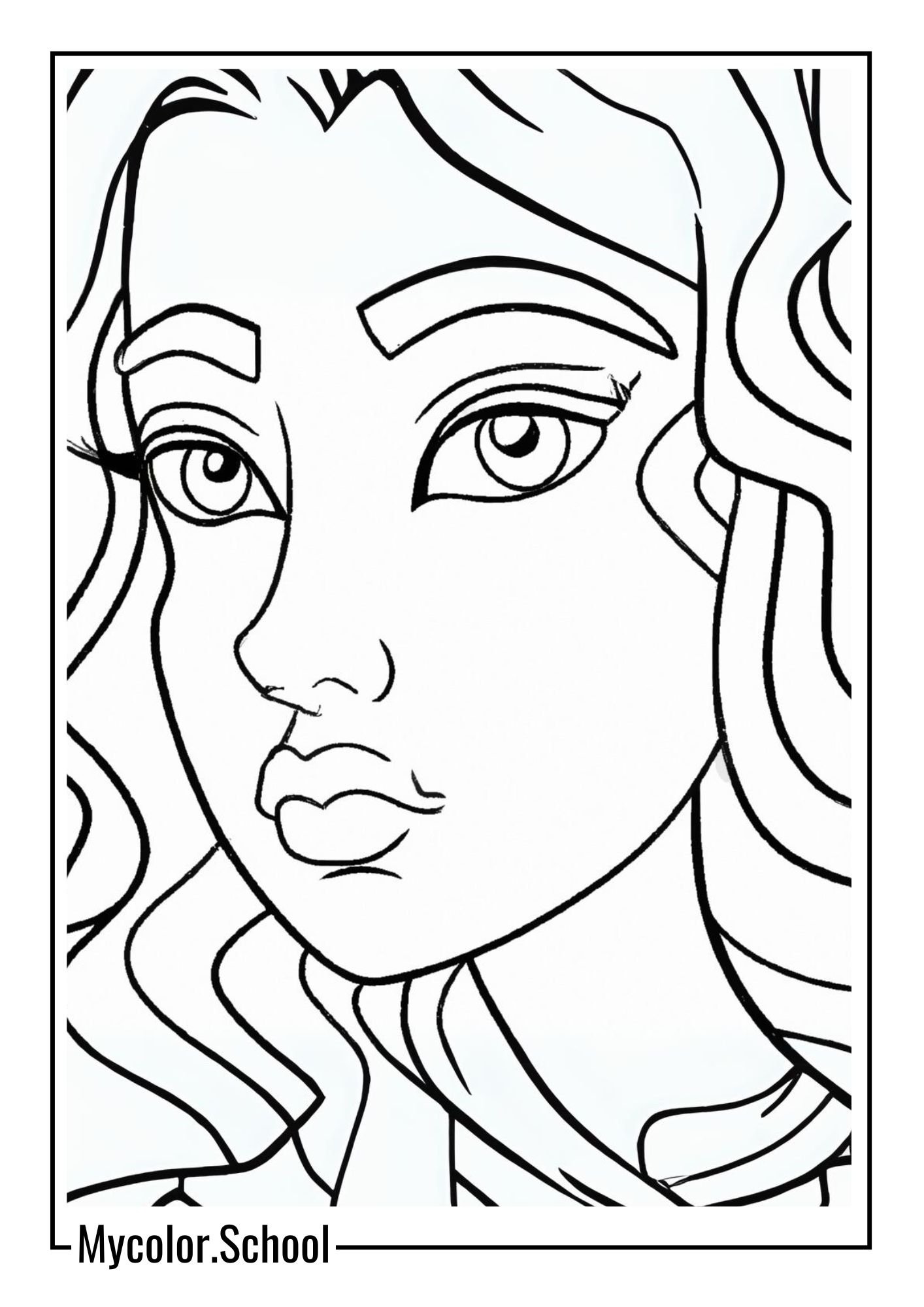 Teenage Coloring Pages Mandala Girl