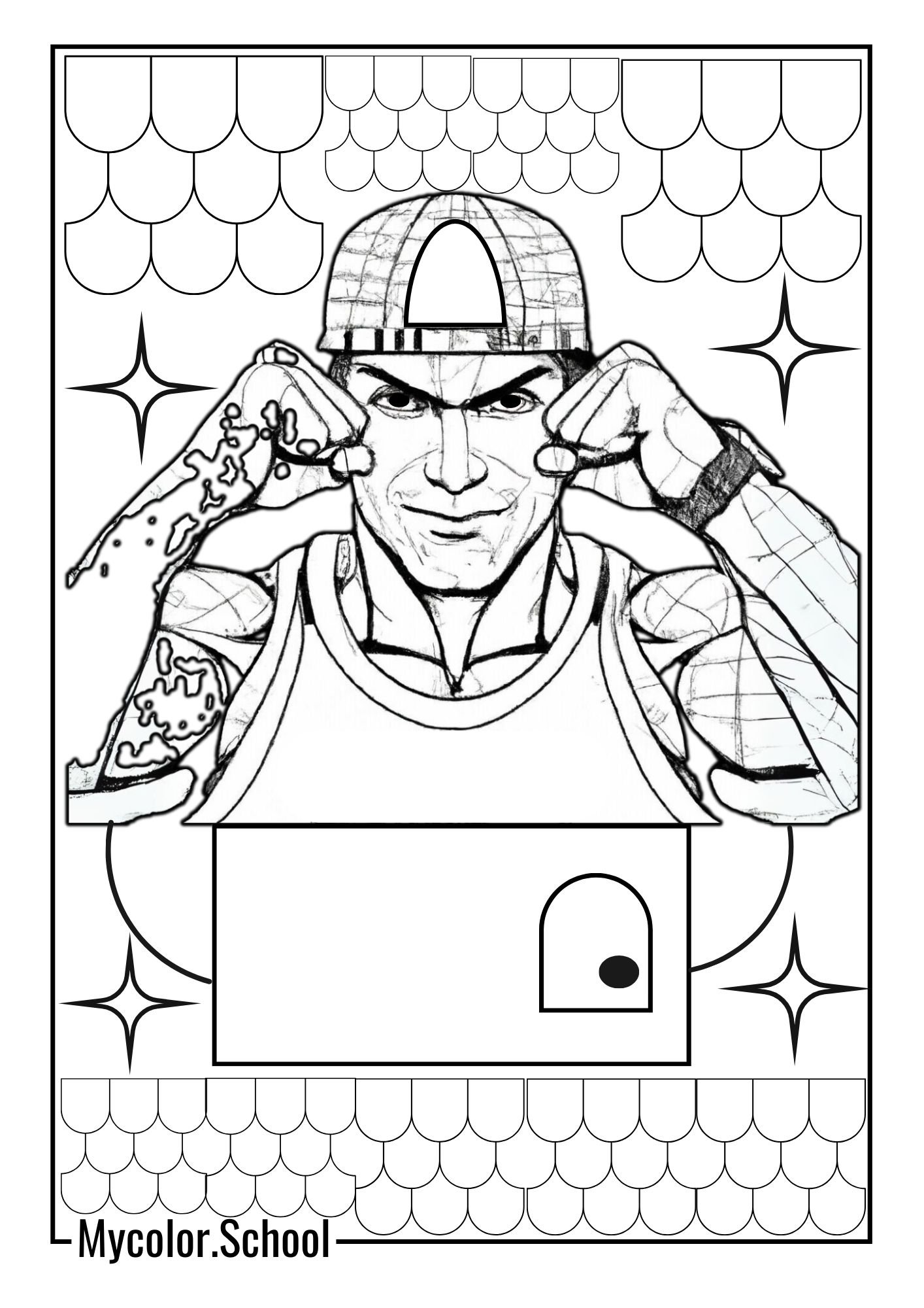 Wwe Coloring Pages Strong Man