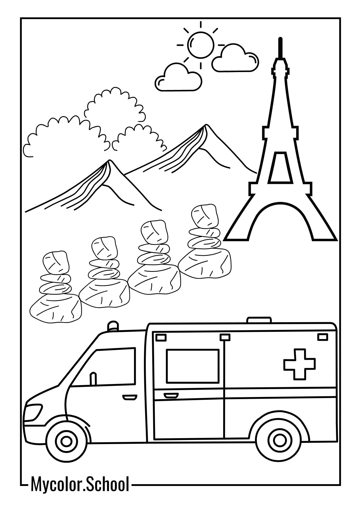 Ambulance Coloring Pages ambulance in stunning view
