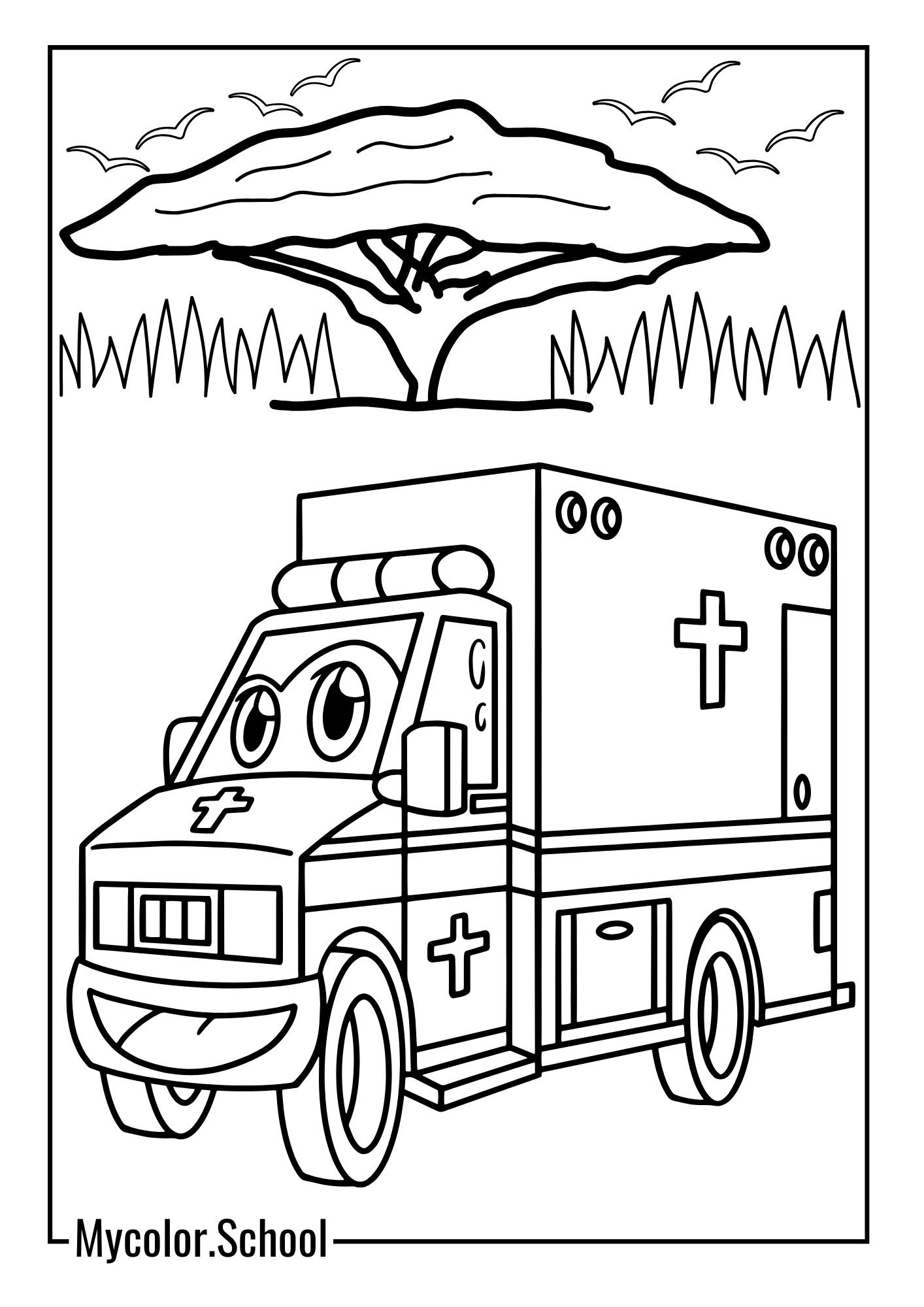 Ambulance Coloring Pages adorable ambulance