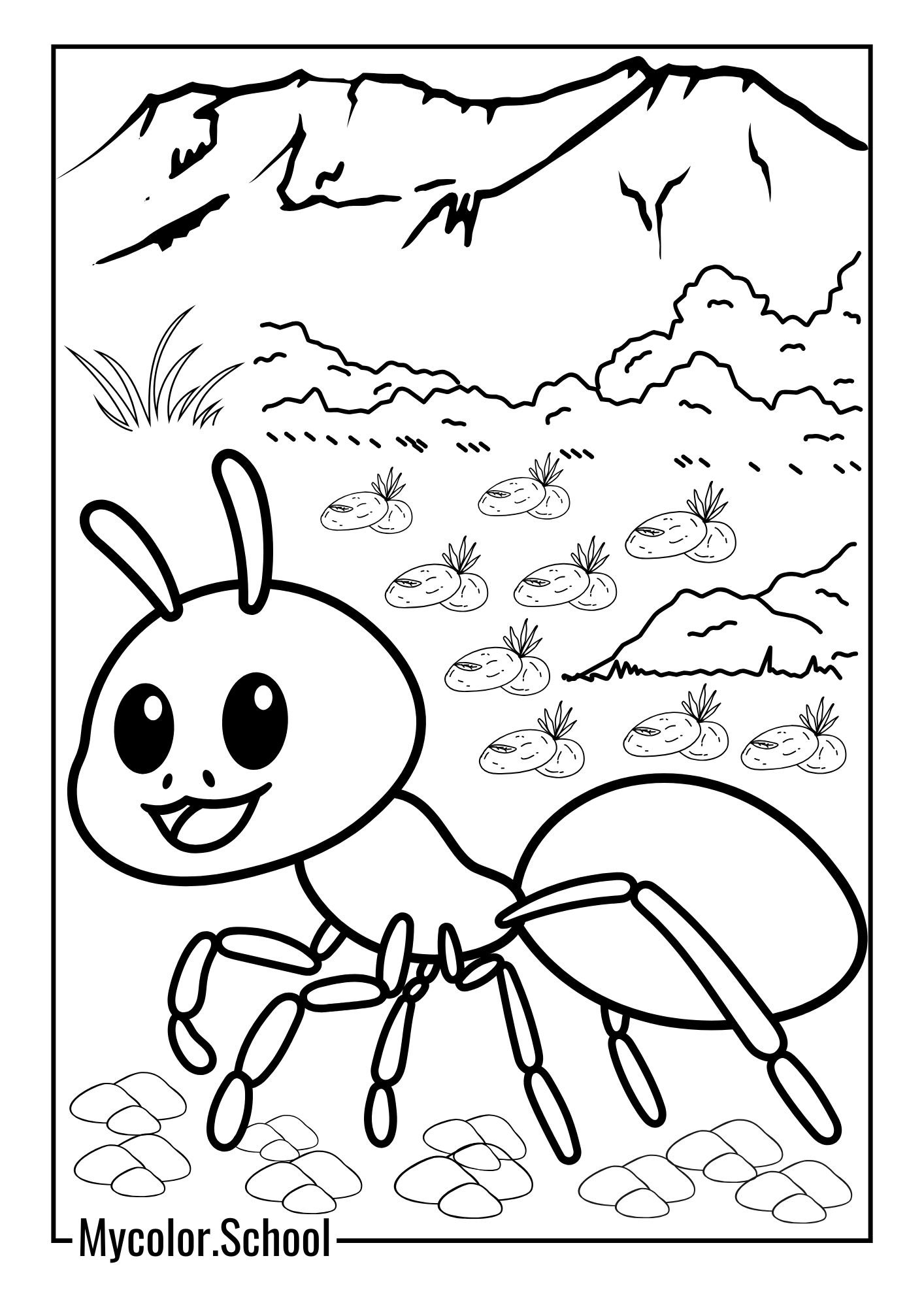 Ant Coloring Pages Adorable Ant
