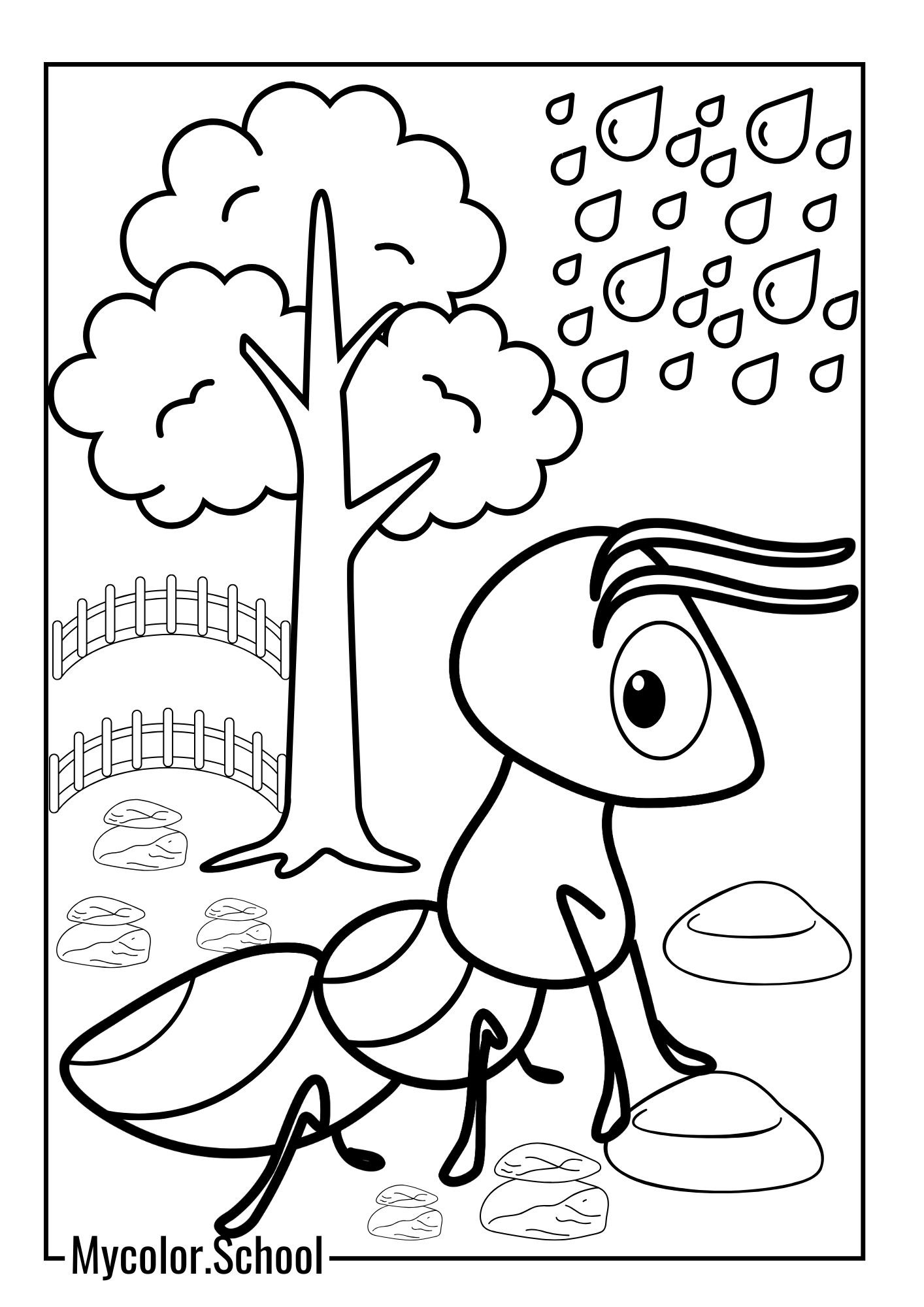 Ant Coloring Pages Mysterious Ant