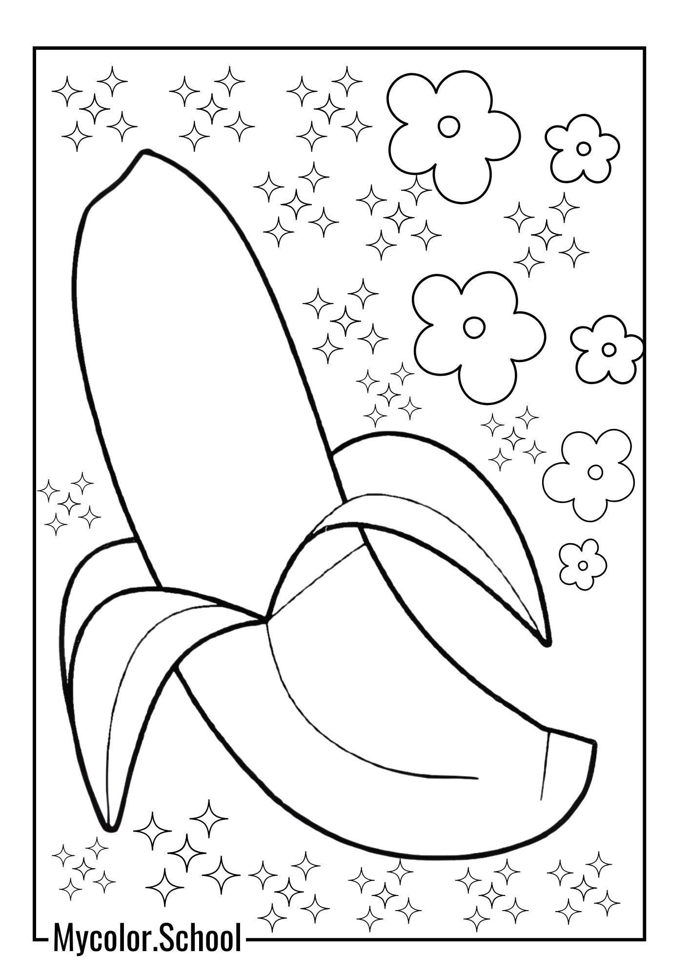 Bananas Coloring Pages Eat