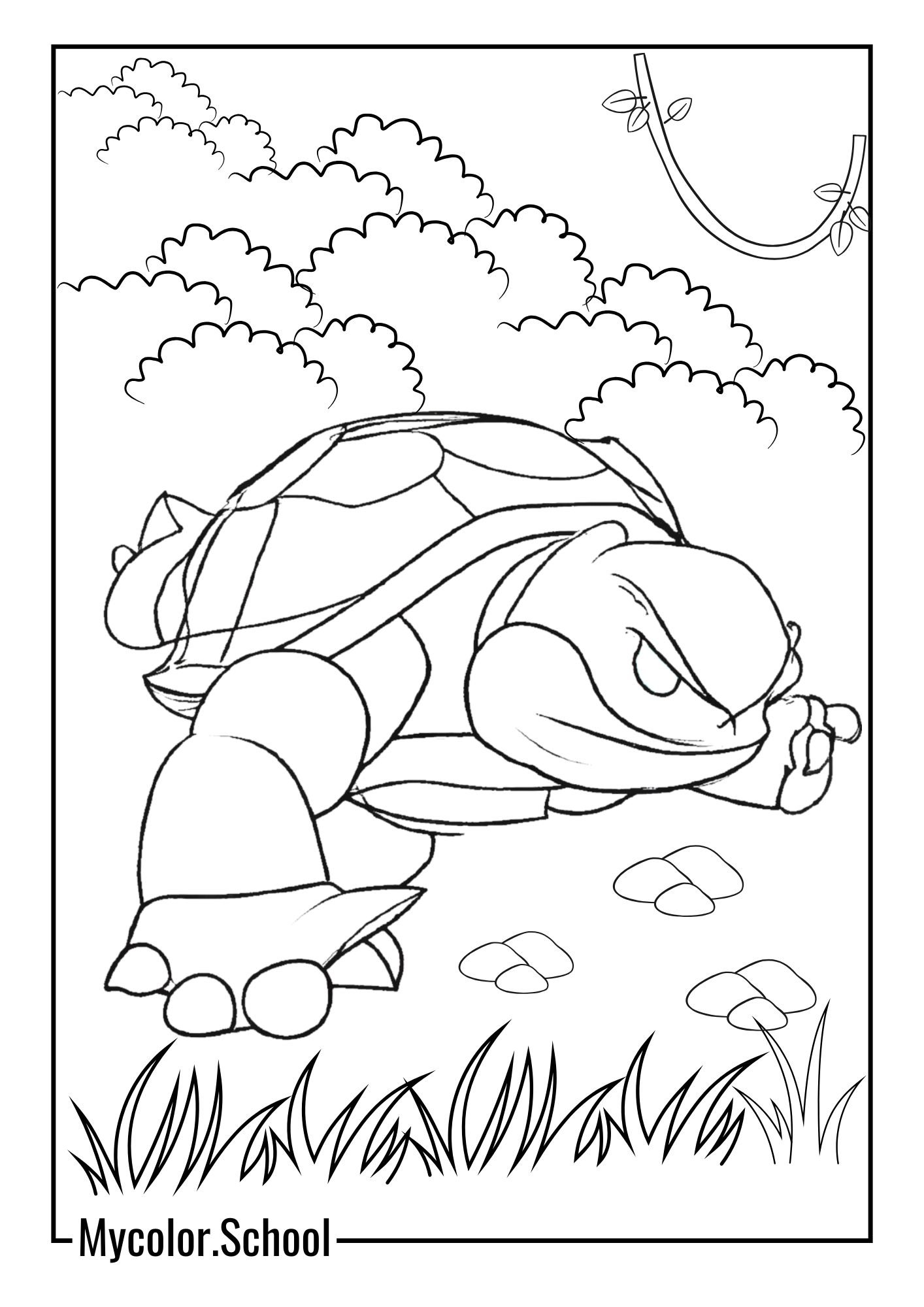 Blastoise Coloring Pages brave one