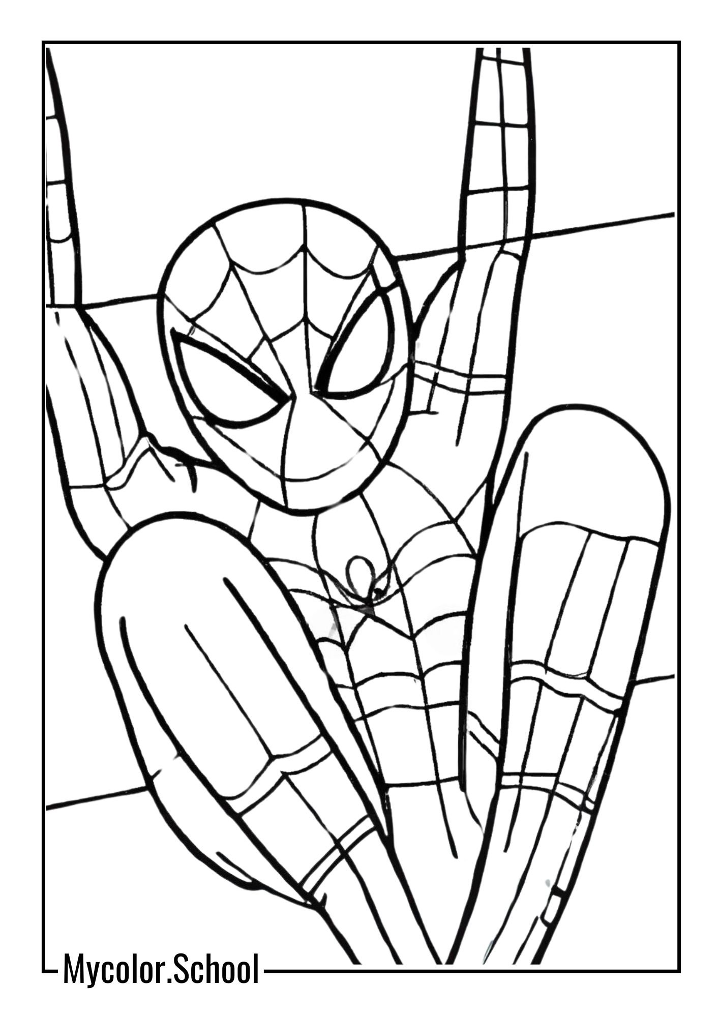 Character Coloring Pages Powerful Hero