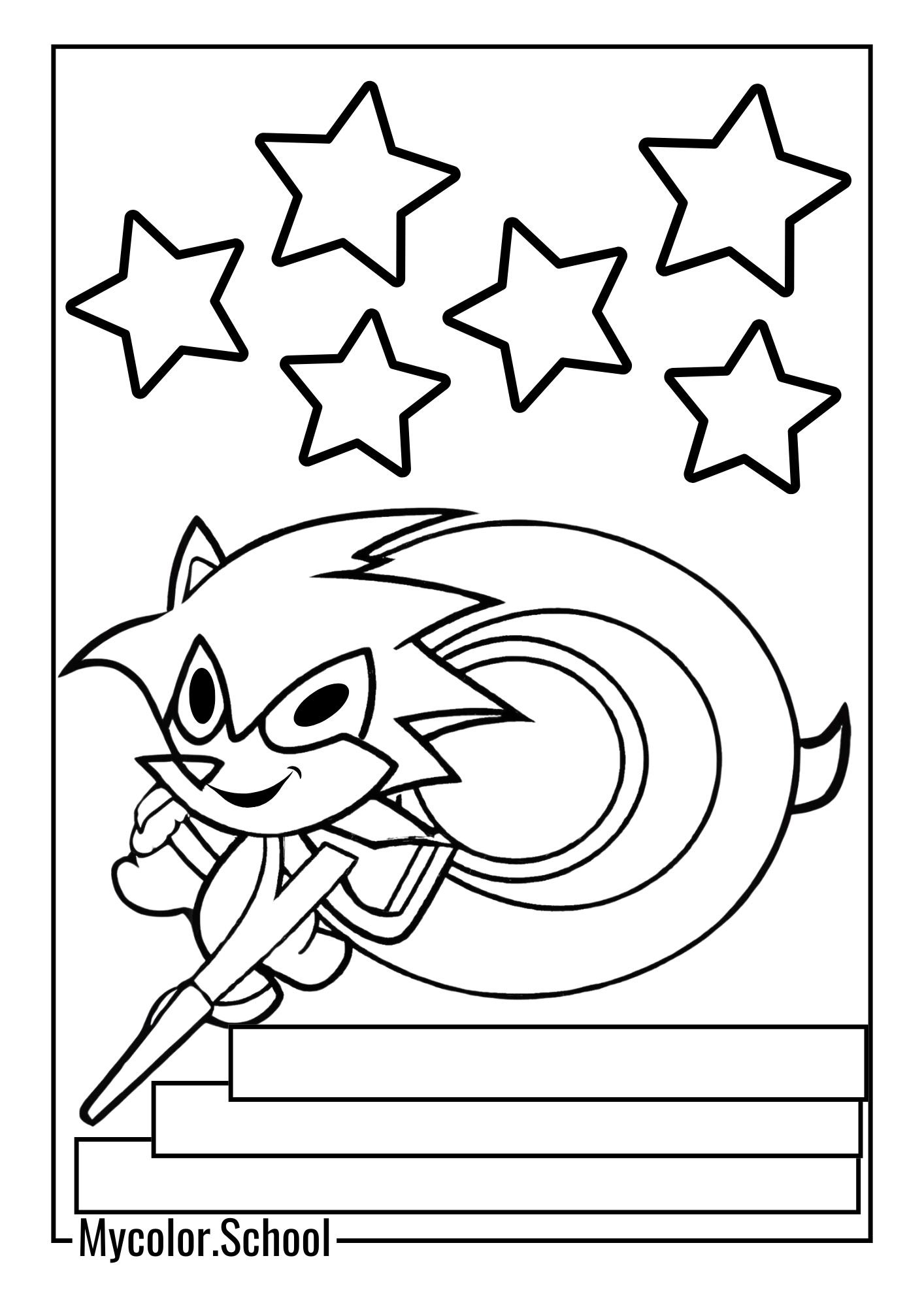 Character Coloring Pages Adorable Sonic