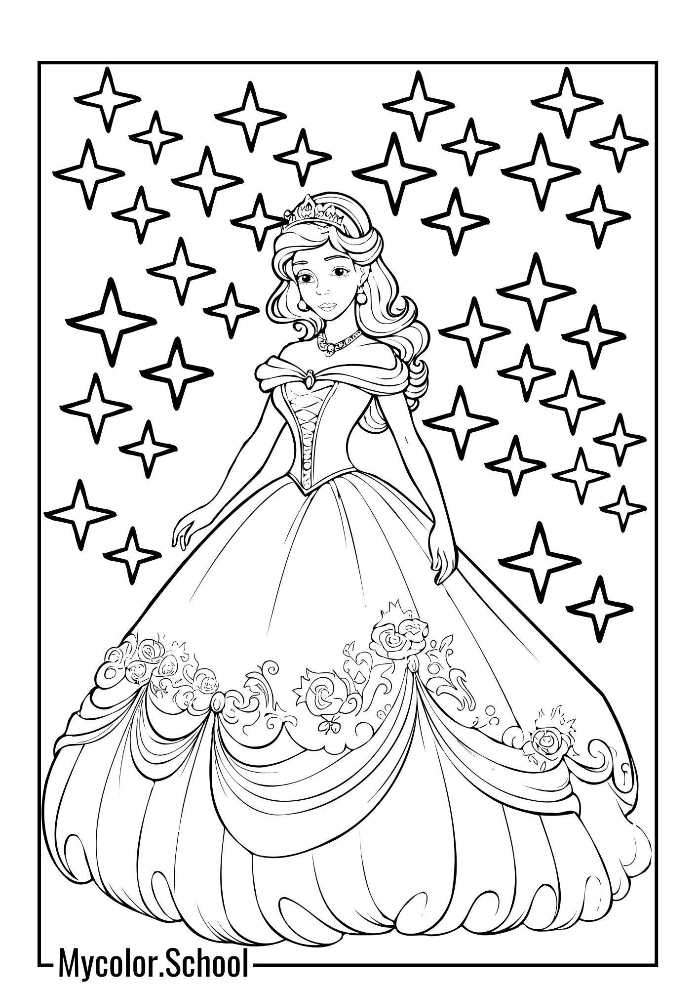 Character Coloring Pages Beautiful lady