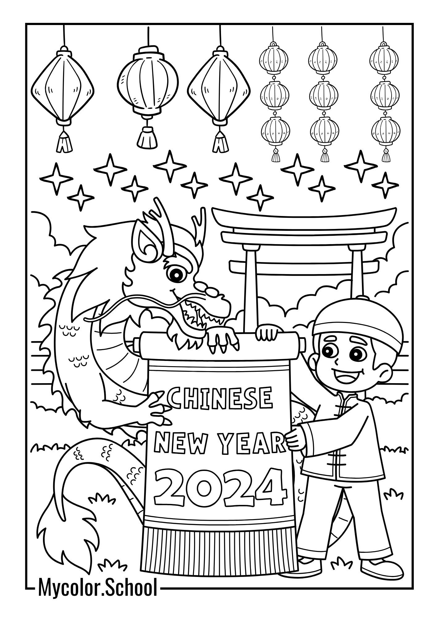 Chinese New Year Coloring Pages New Year