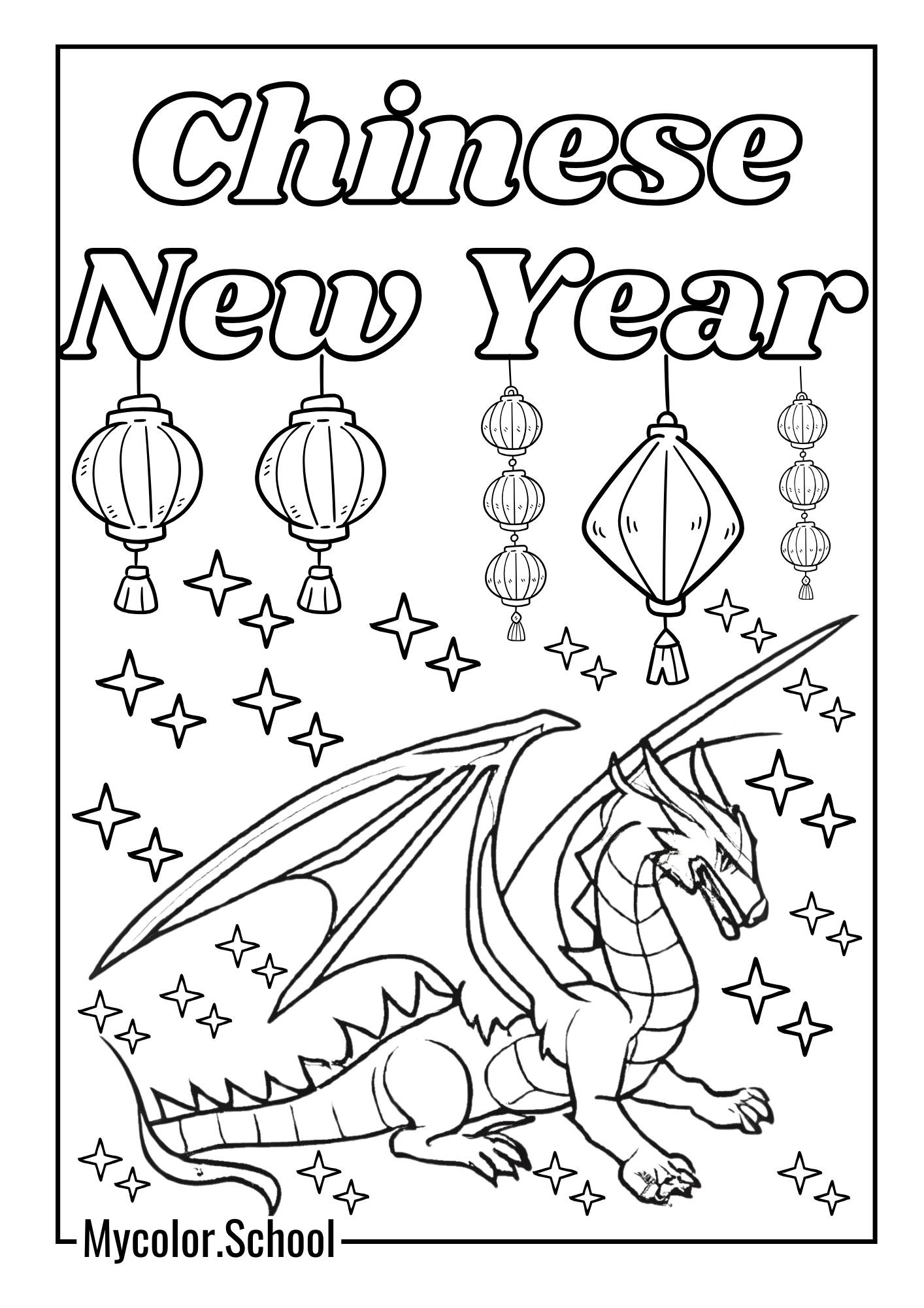 Chinese New Year Pages Dragon