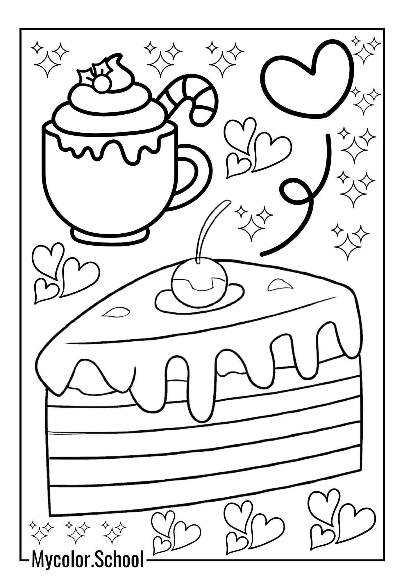 Chocolates Coloring Pages Cherry on Top