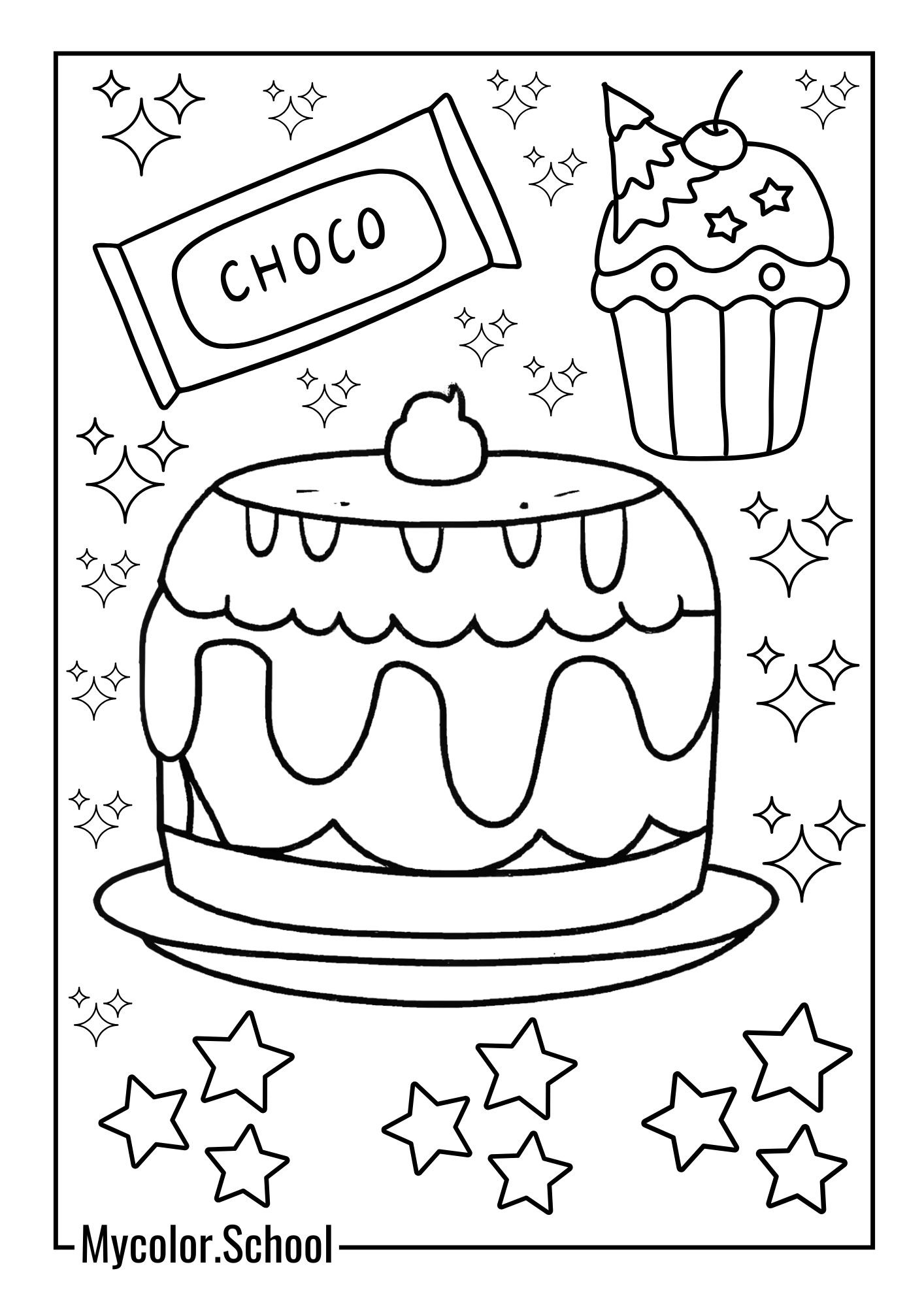 Chocolates Coloring Pages Choco Yummy