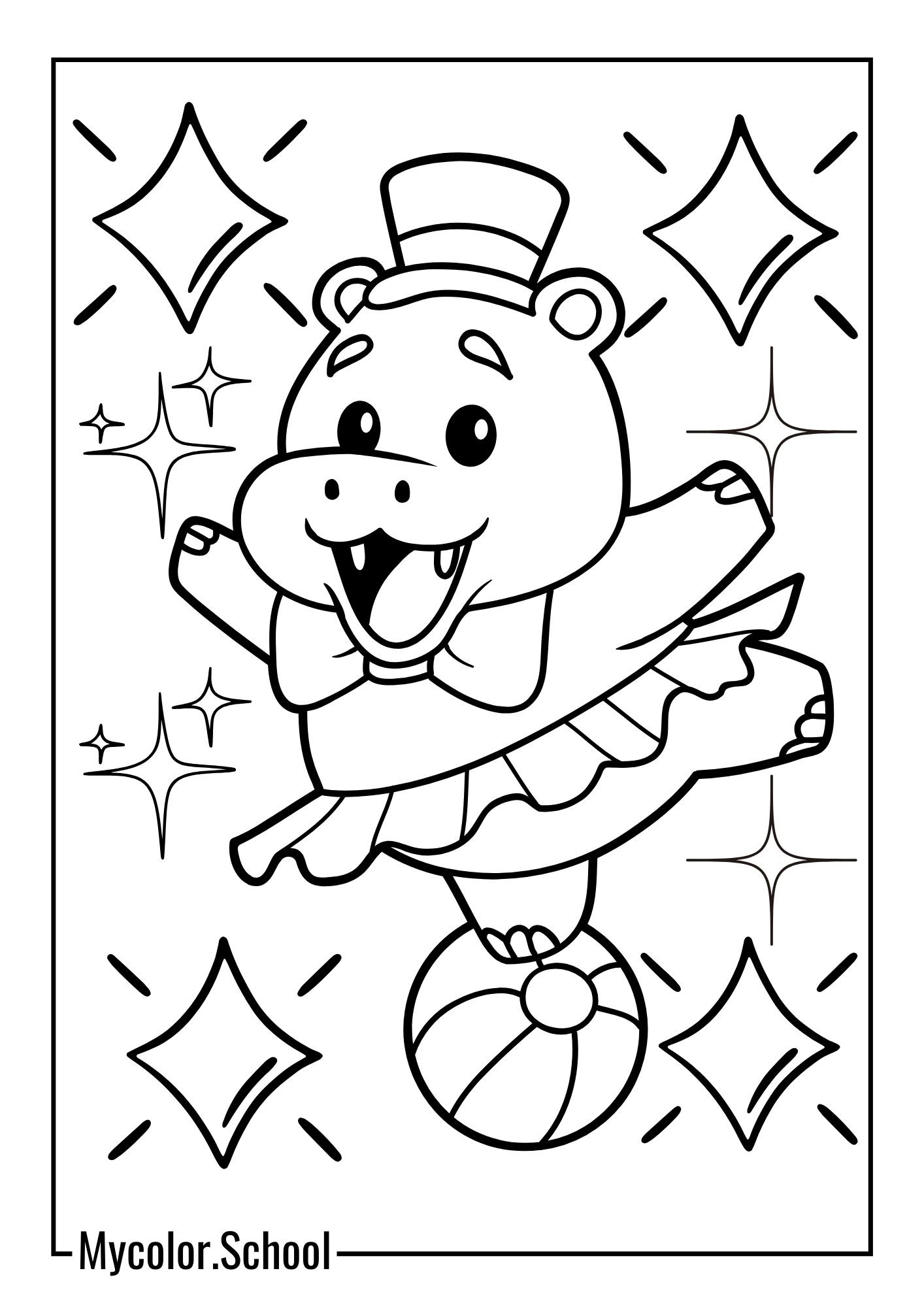 Circus Coloring Pages Demure one