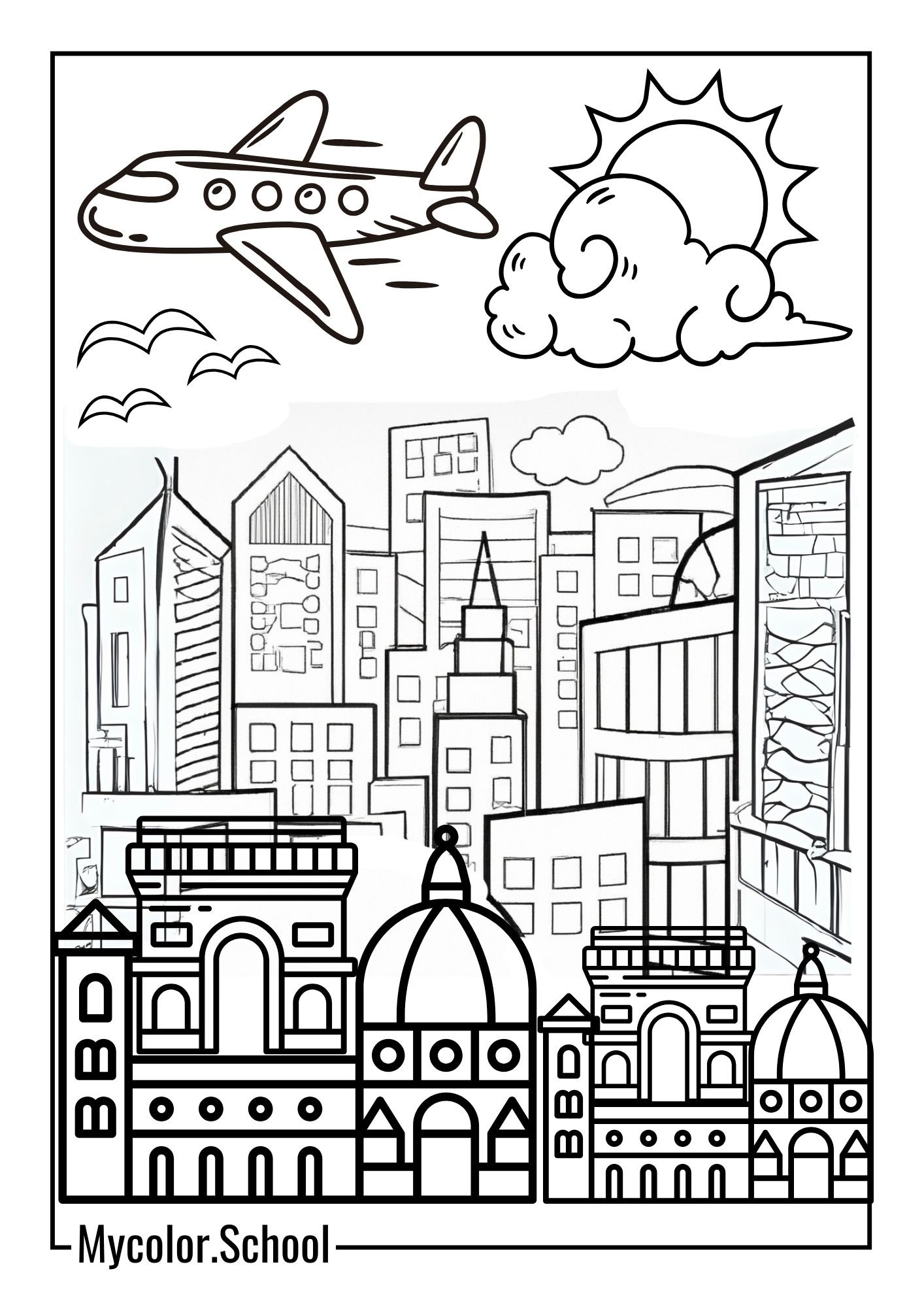 City Coloring Pages Peace