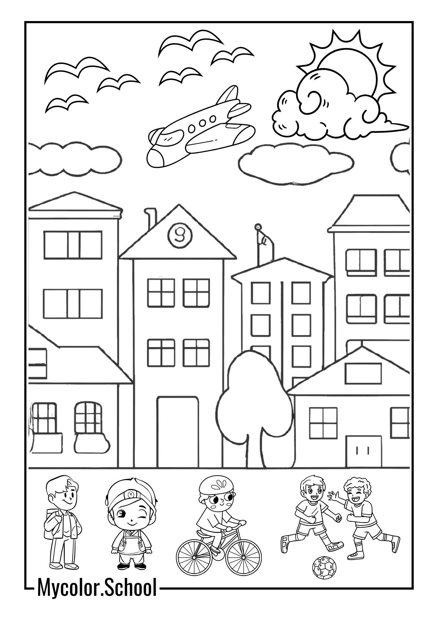 City Coloring Pages Enjoying