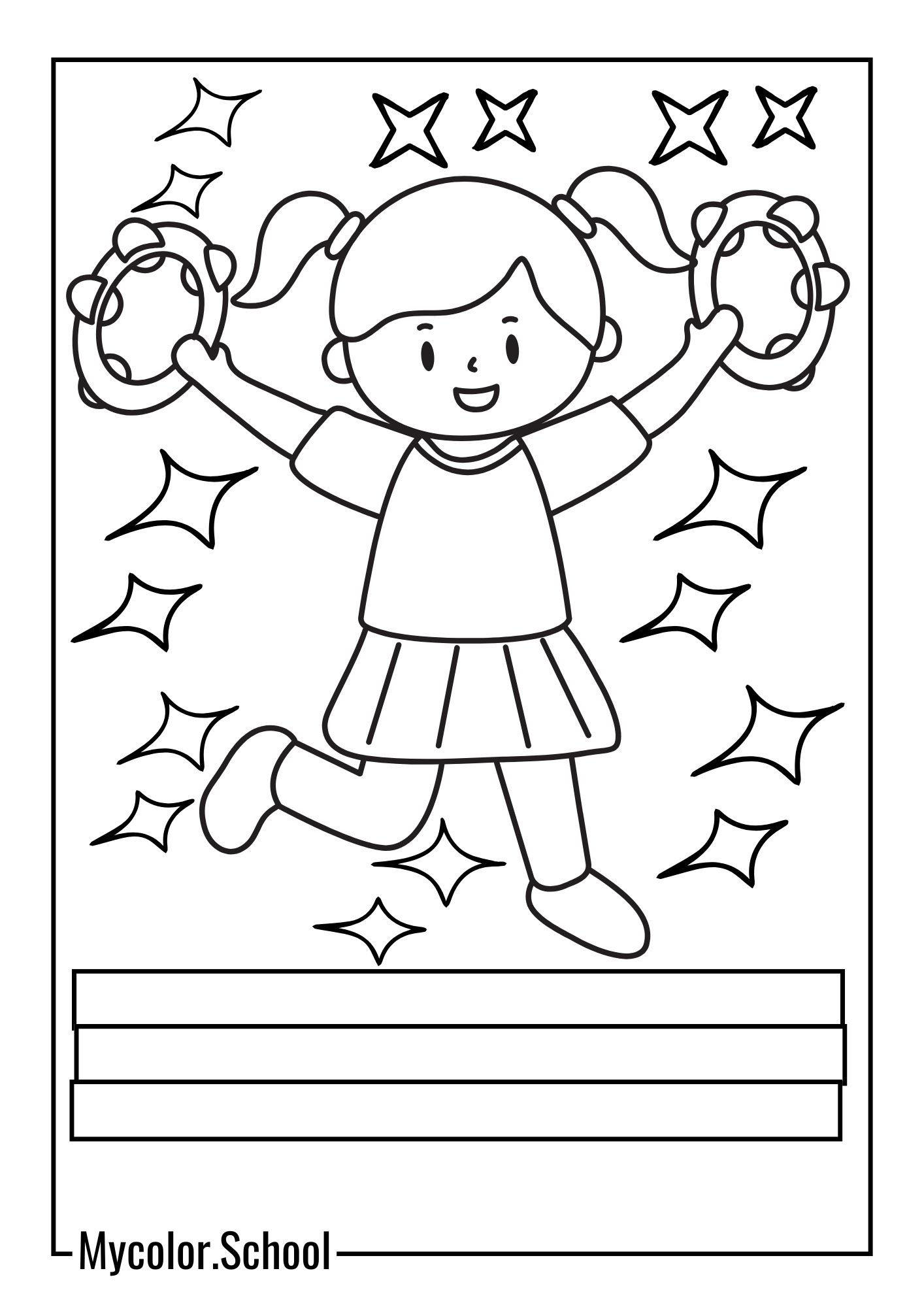 Dance Coloring Pages pretty Girl