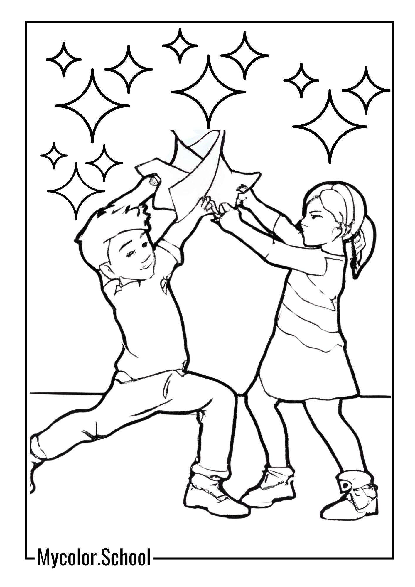 Dance Coloring Pages nice scene