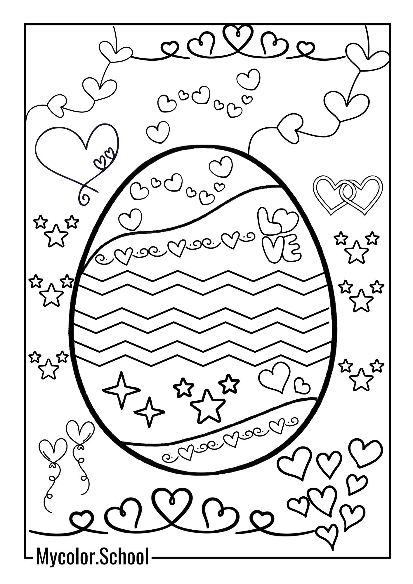 Egg Coloring Pages 2