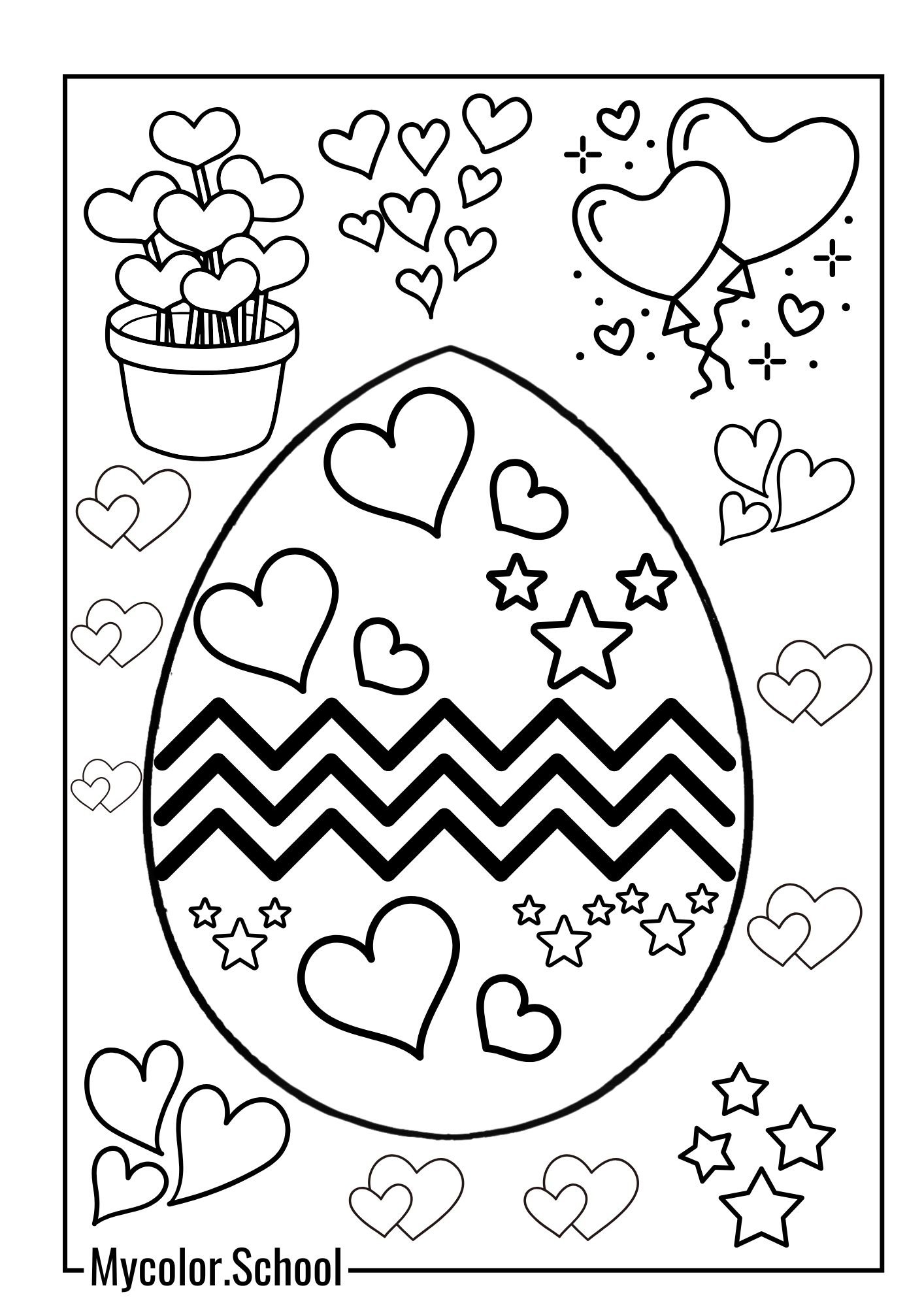 Egg Coloring Pages Eggs