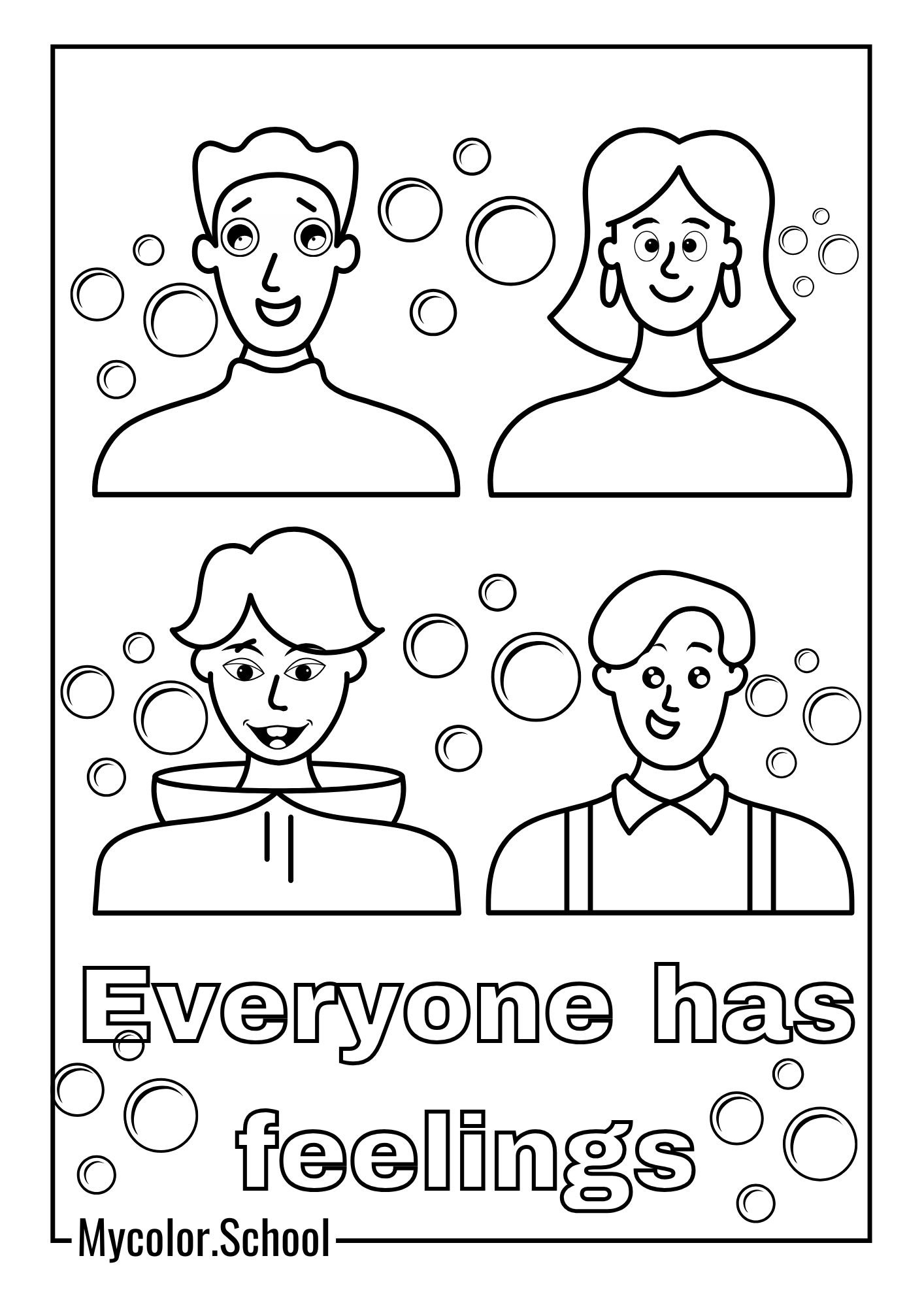 Emotions Coloring Pages every person has a feeling