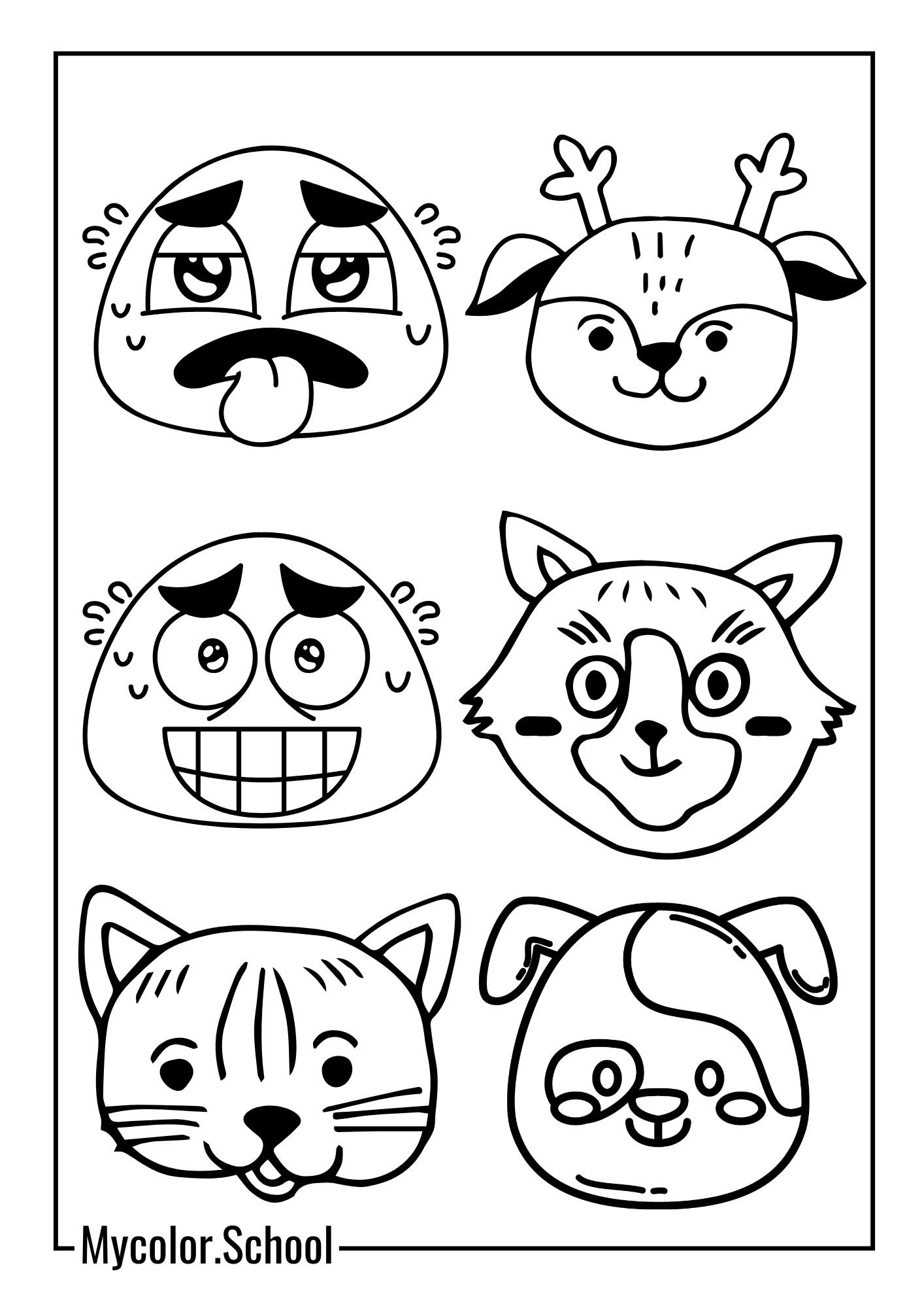Emotions Coloring Pages cute emotions
