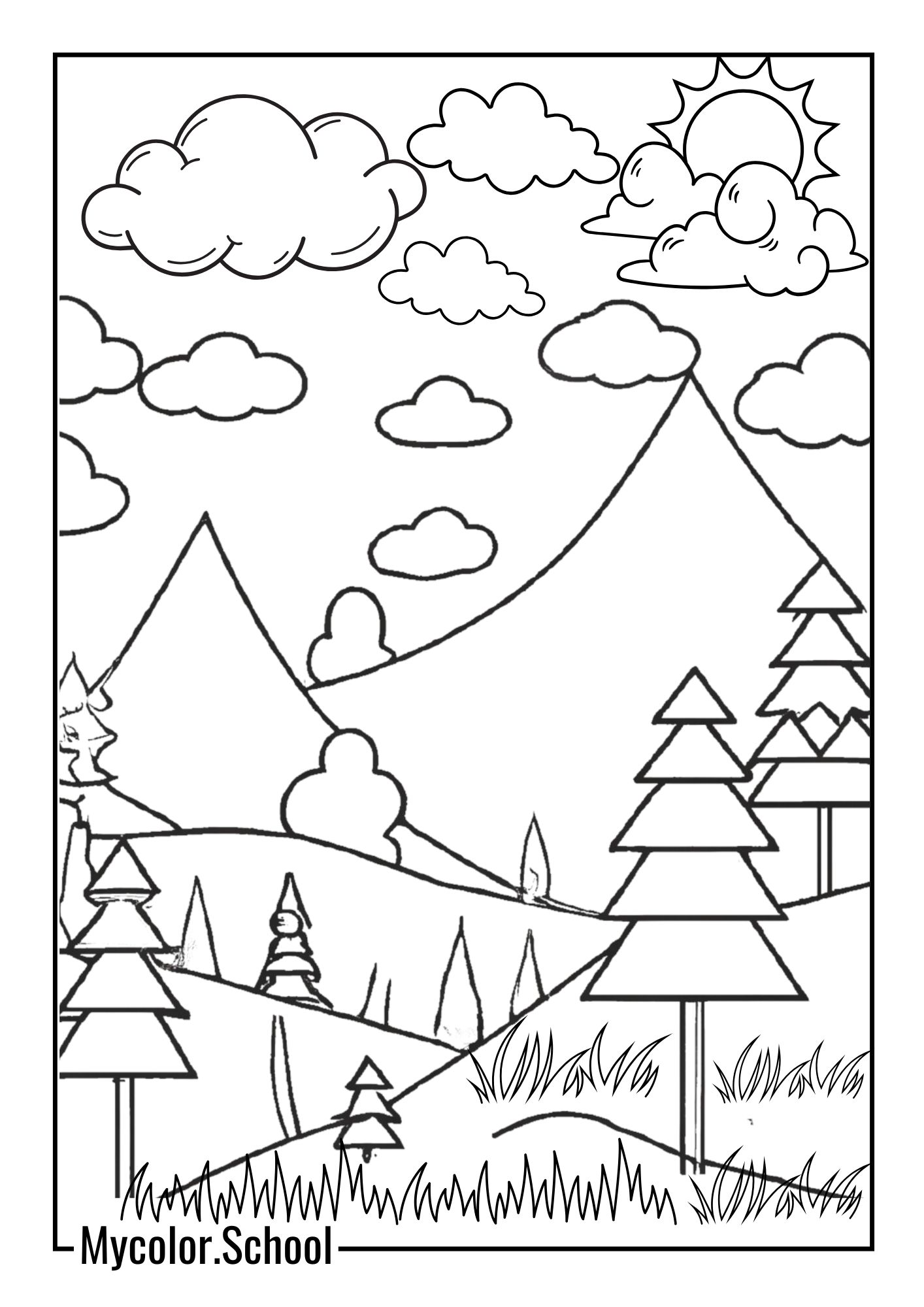 Forest Coloring Pages Nature